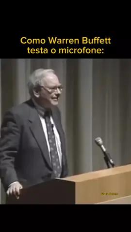 Warren Buffett testando o microfone 🎤  #mercadofinanceiro #bolsadevalores #investimentos 