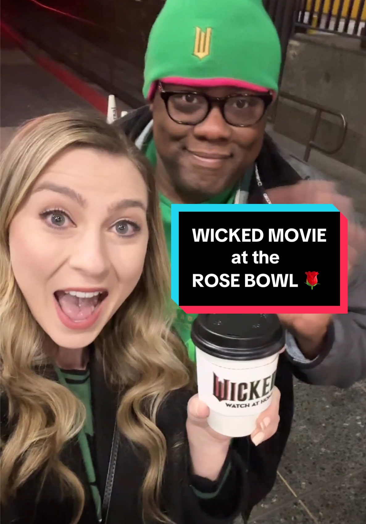 An 🩷OZ-MAZING💚 time at the Rose Bowl Parade 🌹 seeing the #WickedMovie float!!! 😱😍The @Wicked Movie is available to buy or rent NOW on digital!! 🫧🧹 . Thank you NBCU for inviting me!! #WickedRoseParade @Andre #Meandboq  🙏
