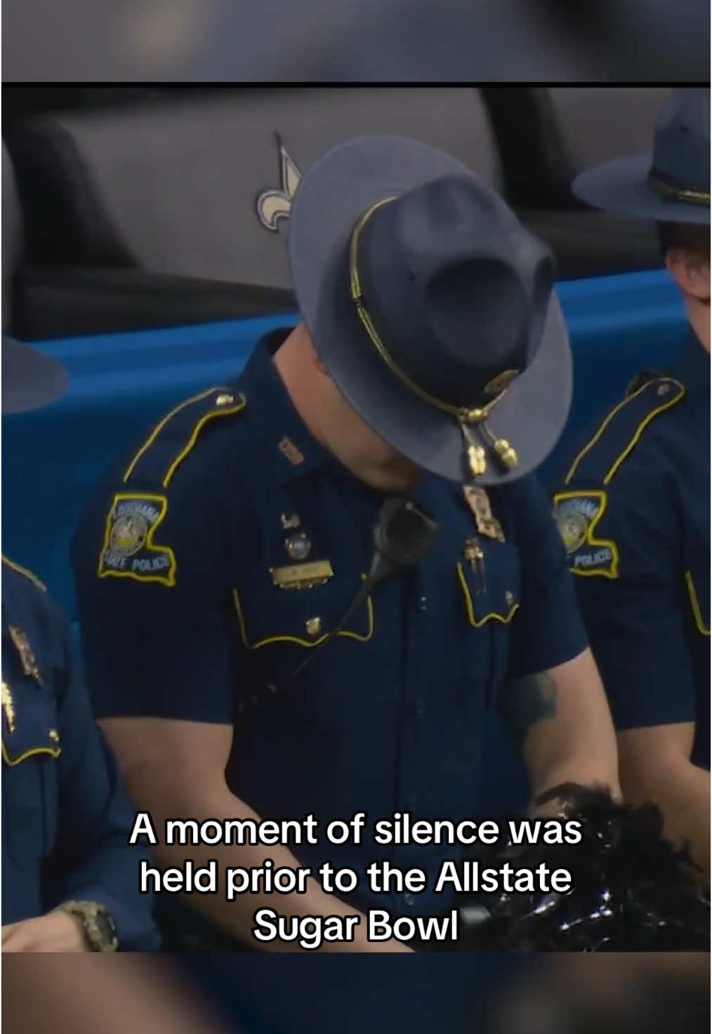 A moment of silence was held prior to the Allstate Sugar Bowl to honor the victims and those impacted by Wednesday's attack in New Orleans.