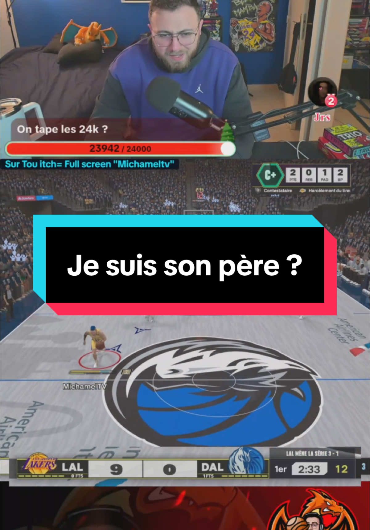 En stream le soir sur NBA 2k25 !  Appel moi PAPA DONCIC 😂 ! Night night DONCIC ♥️ #nba2k #basketball 