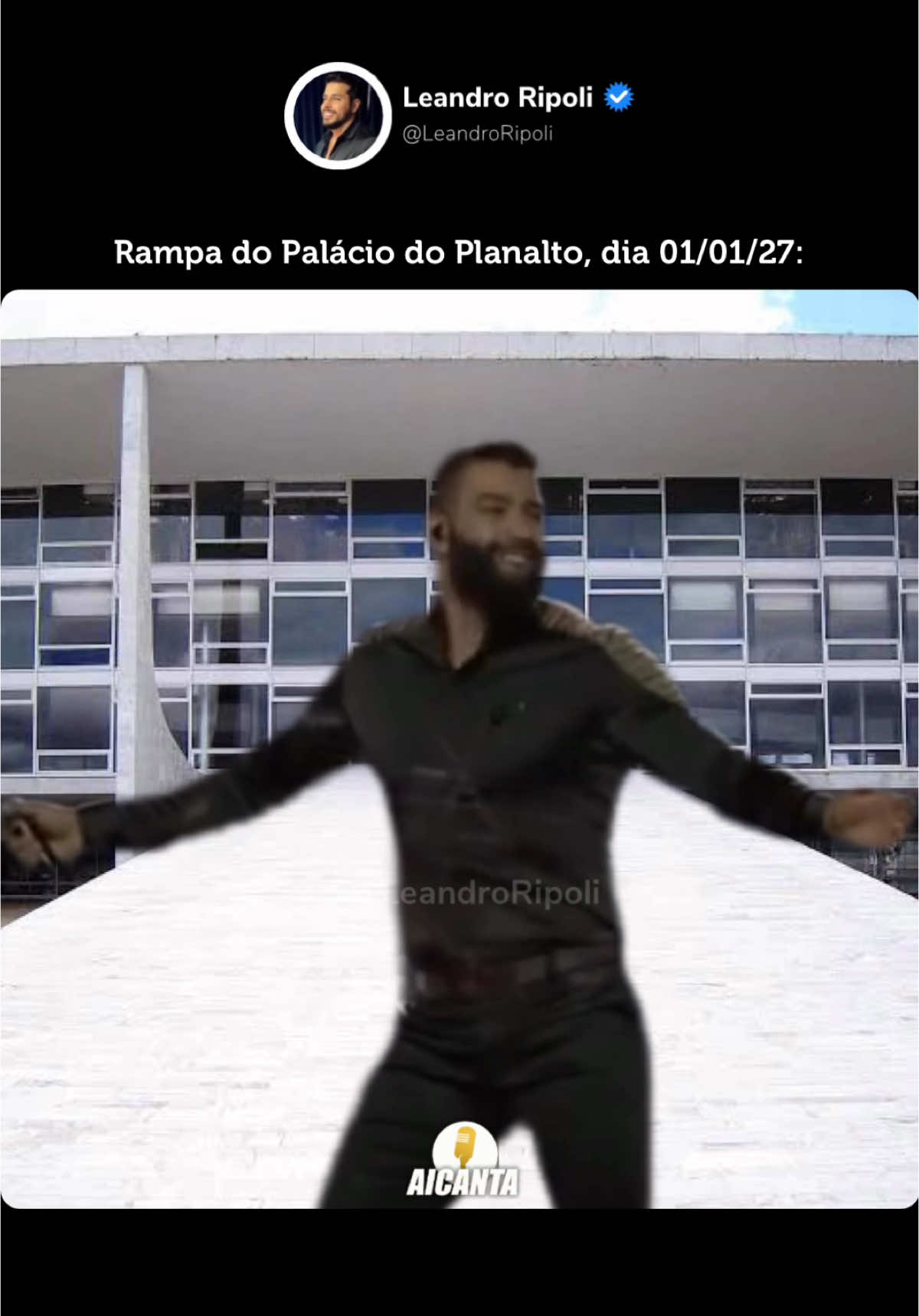 Que momento! 😂🇧🇷🏛️ @gusttavolima  . Siga @leandroripoli @aicanta no Instagram  . #AiCanta #sertanejo #gusttavolima #memes #humor 