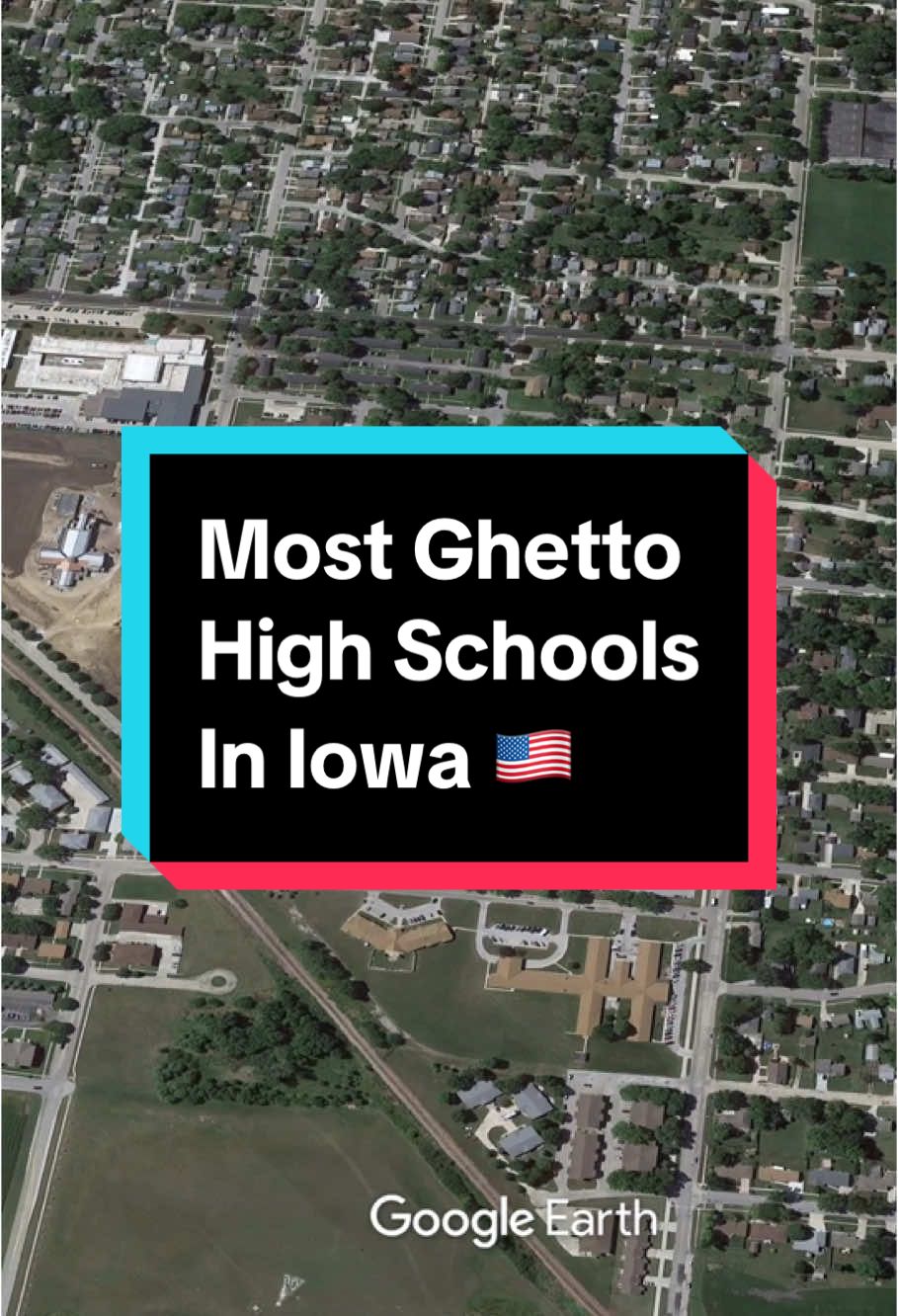 Which high school in Iowa is the most ghetto? 🇺🇸 #iowa #us #ghetto #highschool #googleearth #top15 #ranked #northamerica #school #schoollife #unitedstates 