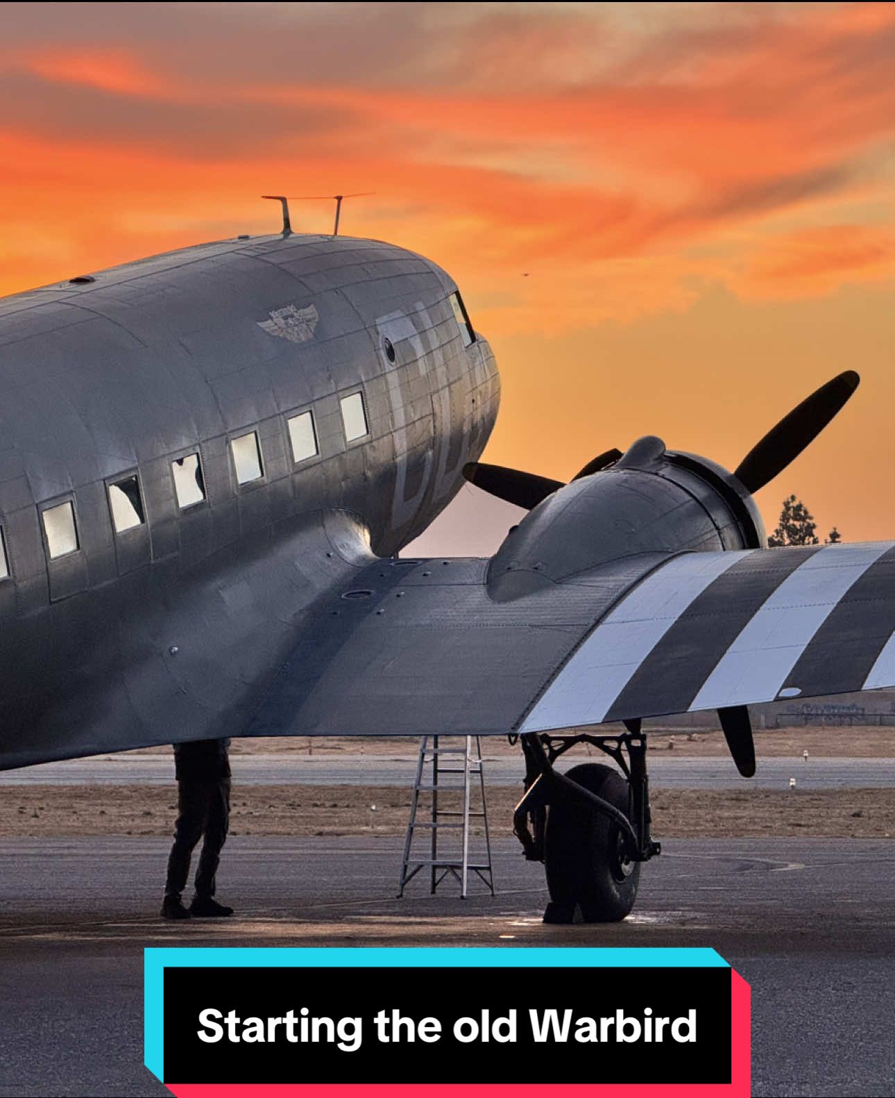 It’s a process: starting the 80 year old warbird that dropped airborne troops behind enemy lines on D-Day. Today, they give passenger rides in D-Day Doll at Commemorative Air Force in Riverside, California. #Antique #Engine #Driving 
