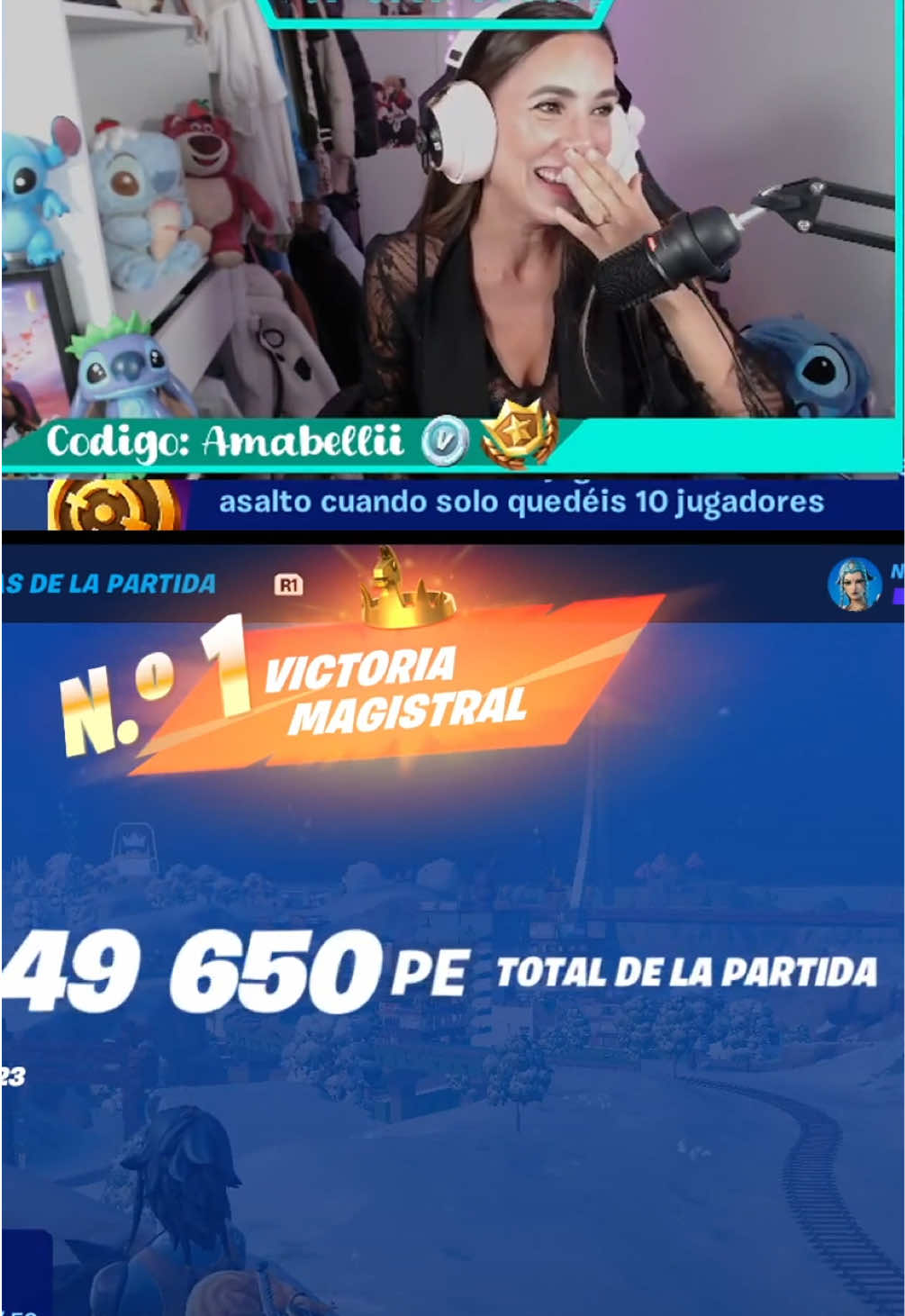 HAS SIDO ELIMINADO POR TWITCH AMABELLII #streamerespañol #fortniteclips #fortnite #GamerGirl #funny #divertido #mariacarey #parati 