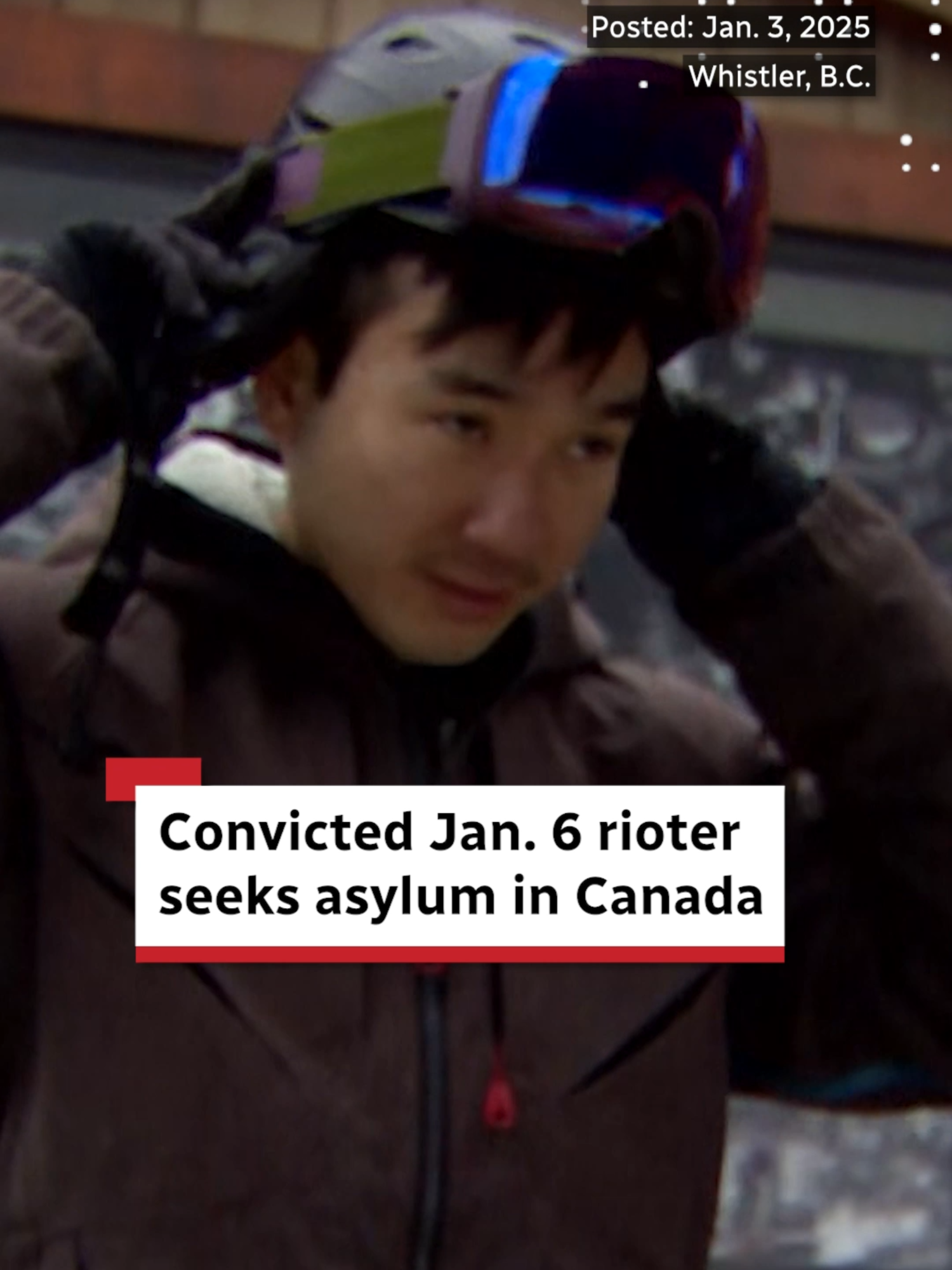 Antony Vo was convicted and sentenced to nine months in jail for his participation in the Jan. 6, 2021, attack on the U.S. Capitol. He’s now snowboarding in Whistler, B.C., while waiting for a “full pardon” from president-elect Donald Trump once he takes office.  #Capitol #Jan6 #USPolitics #News #CBCNews