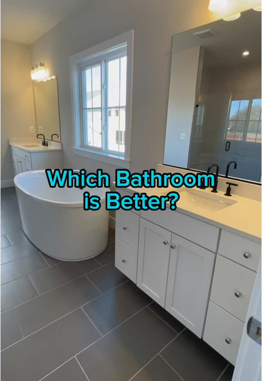 CHOOSE 1 #choose #jcfrealestate #thisorthat #bathroomdesign #interiordesign #bathroom #realestate #realtor 