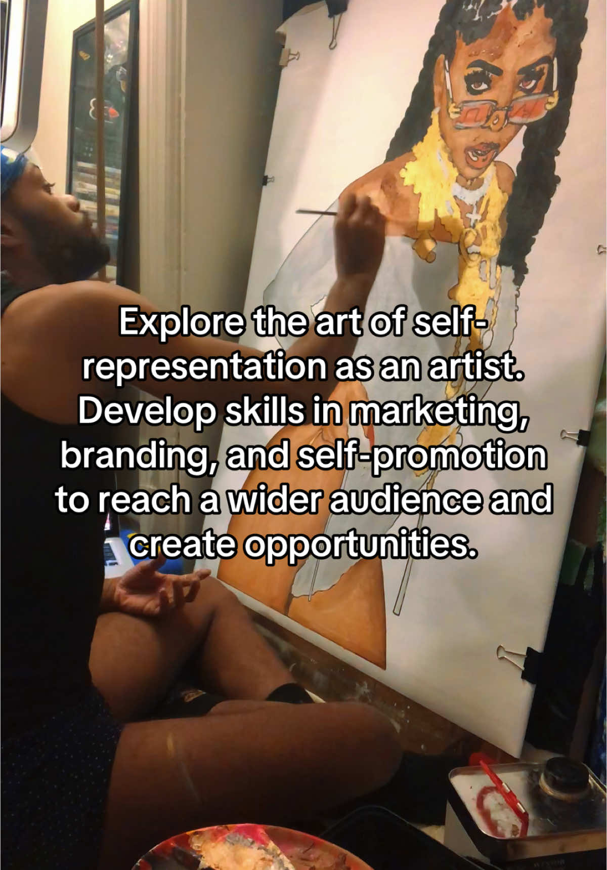 Explore the art of self-representation as an artist. Develop skills in marketing, branding, and self-promotion to reach a wider audience and create opportunities. #creativeprocess #artprocess #artcommunity #artistsoftiktok #fyp 