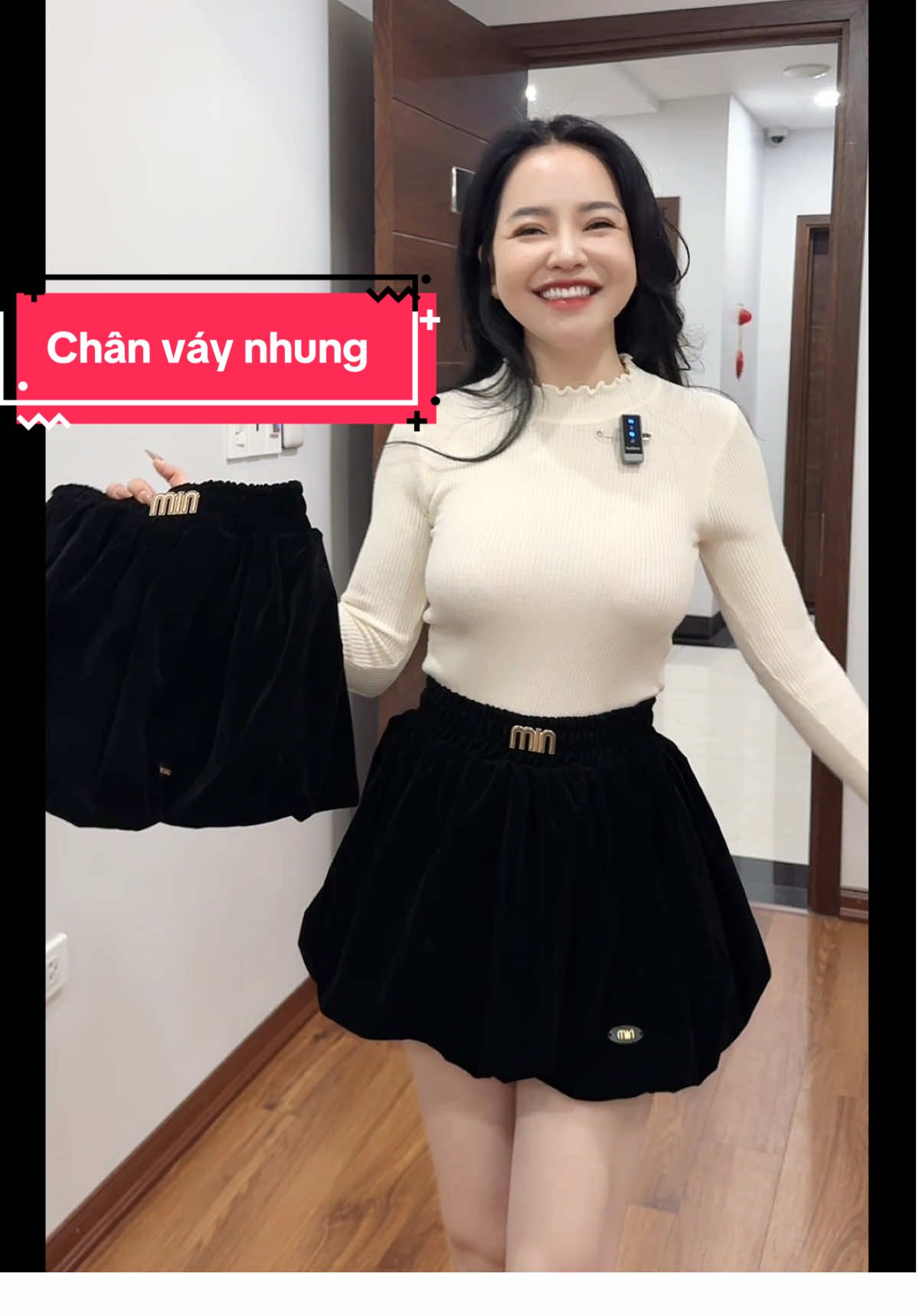 Chân váy nhung dáng bí bồng hack dáng hack tuổi #chanvay #chanvayxinh #chanvaynhung #chanvaybingo #samtetbaovui #TikTokShop #hottrend #xuhuong 