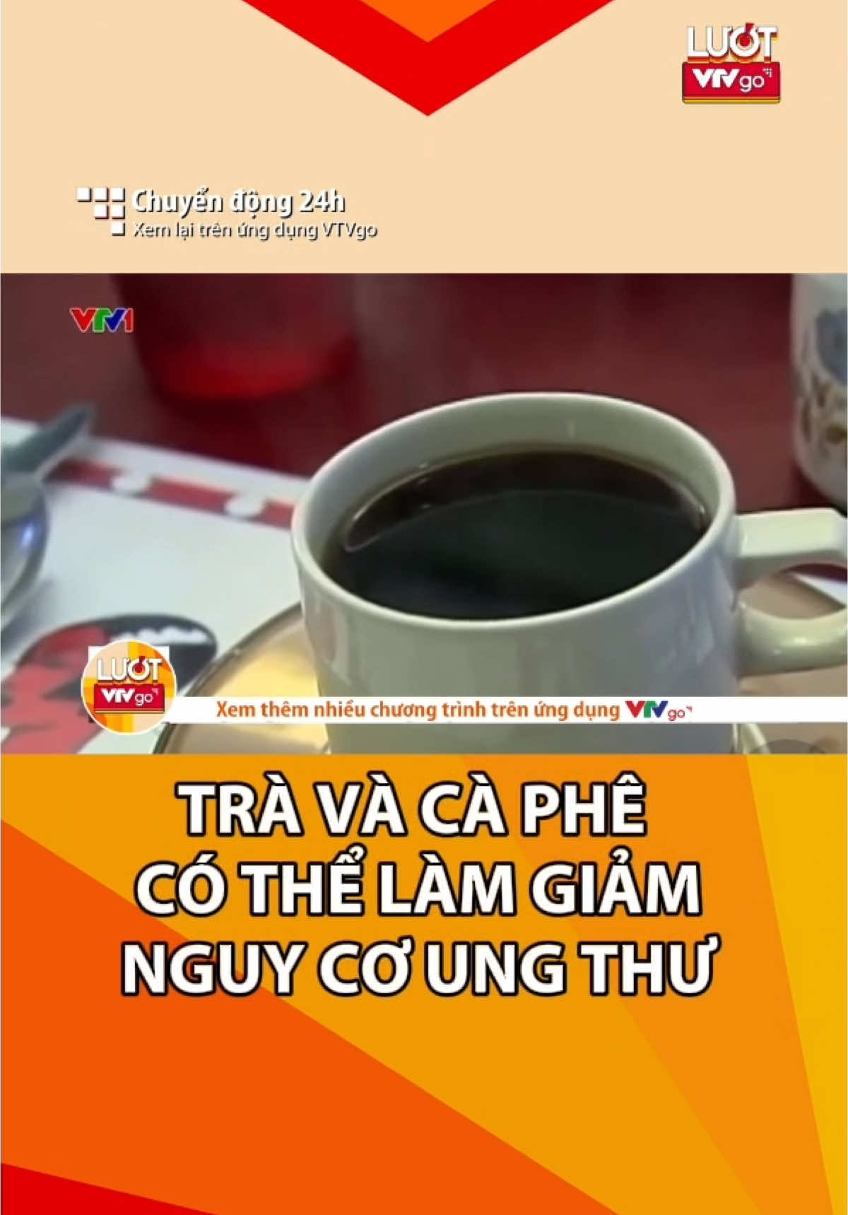 Mỗi sáng 1 cốc cà phê là ổn đấy nhỉ #luotvtvgo #tra #caphe #ungthu 