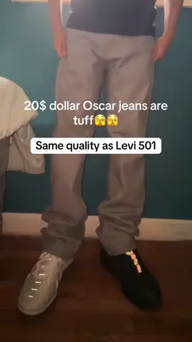 THE SHOES LOOK BIG CAUSE CAMER ANGLE AND CAMERA SET AT 0.5 #jeans #baggyjeans #proclubs Oscar jeans sizing up is recommend by 2 I didn’t size up but still works 