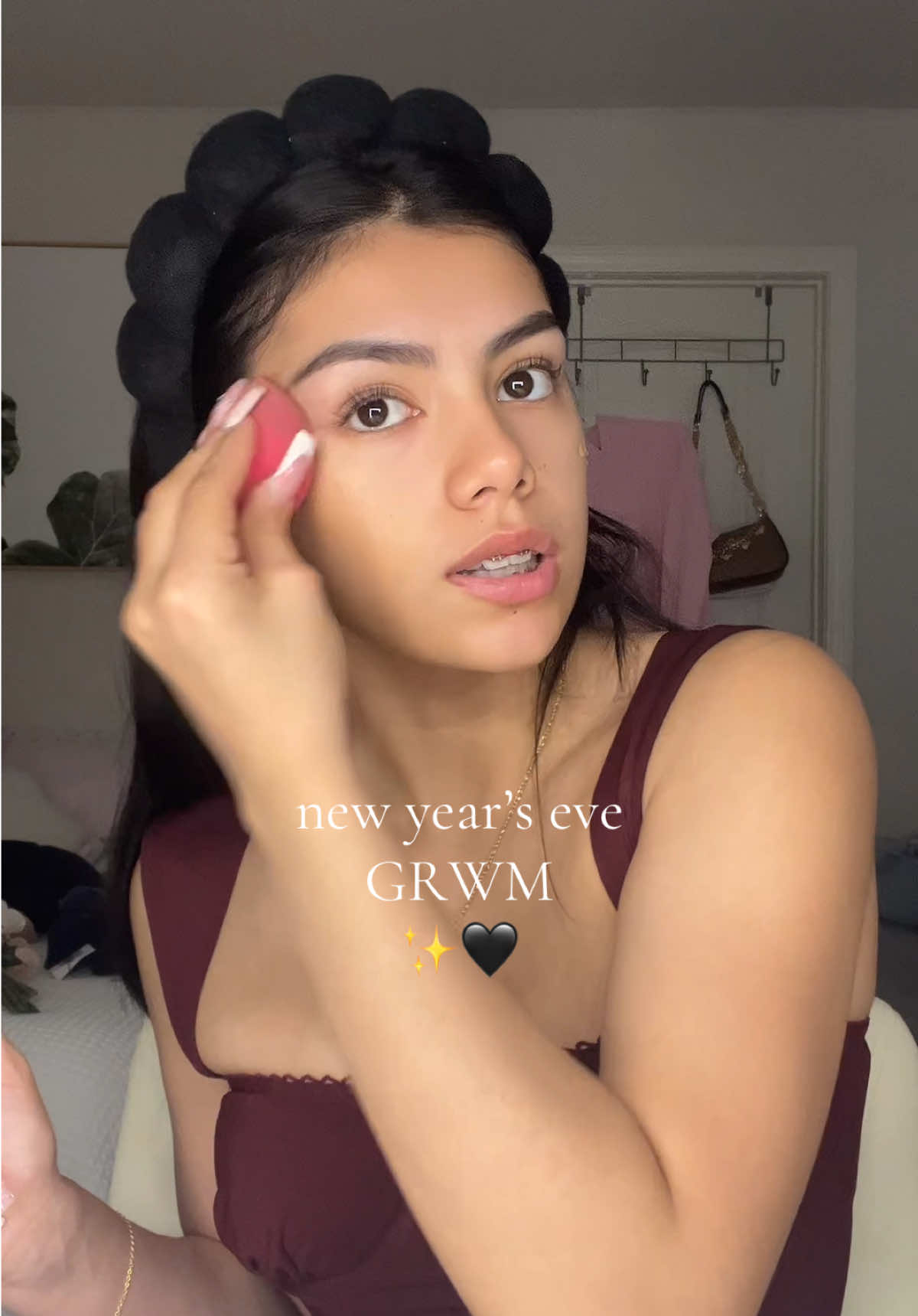 so excited for the new year 🖤✨ vision board coming soon… 🥰 #grwm #newyear #newyearseveoutfit #newyearseveparty #makeup #newyearsmakeup #glam #makeuptutorial #makeuptransformation #2025 #fyp  products used: ✨🎀@makeupbymario @e.l.f. Cosmetics @tarte cosmetics @Rare Beauty @maccosmetics @Fenty Beauty @Too Faced 