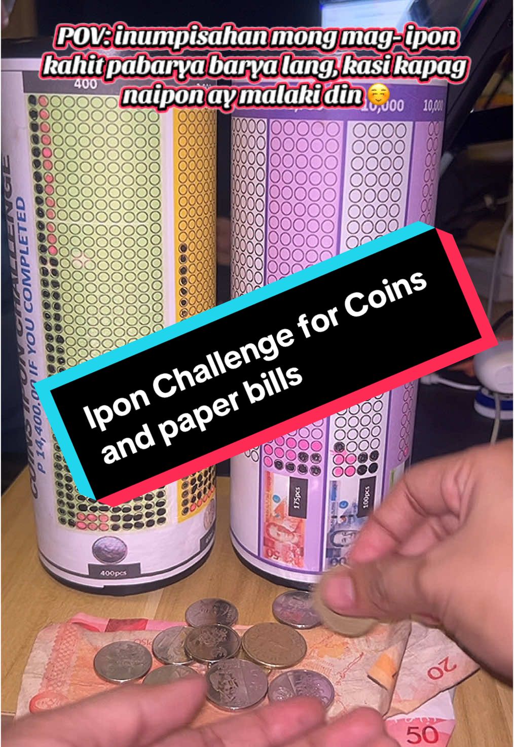 Ipon Challenge for Coins and paper bills #iponchallenge #iponchallenge2025 #alkansyaiponchallenge #savingchallenge 