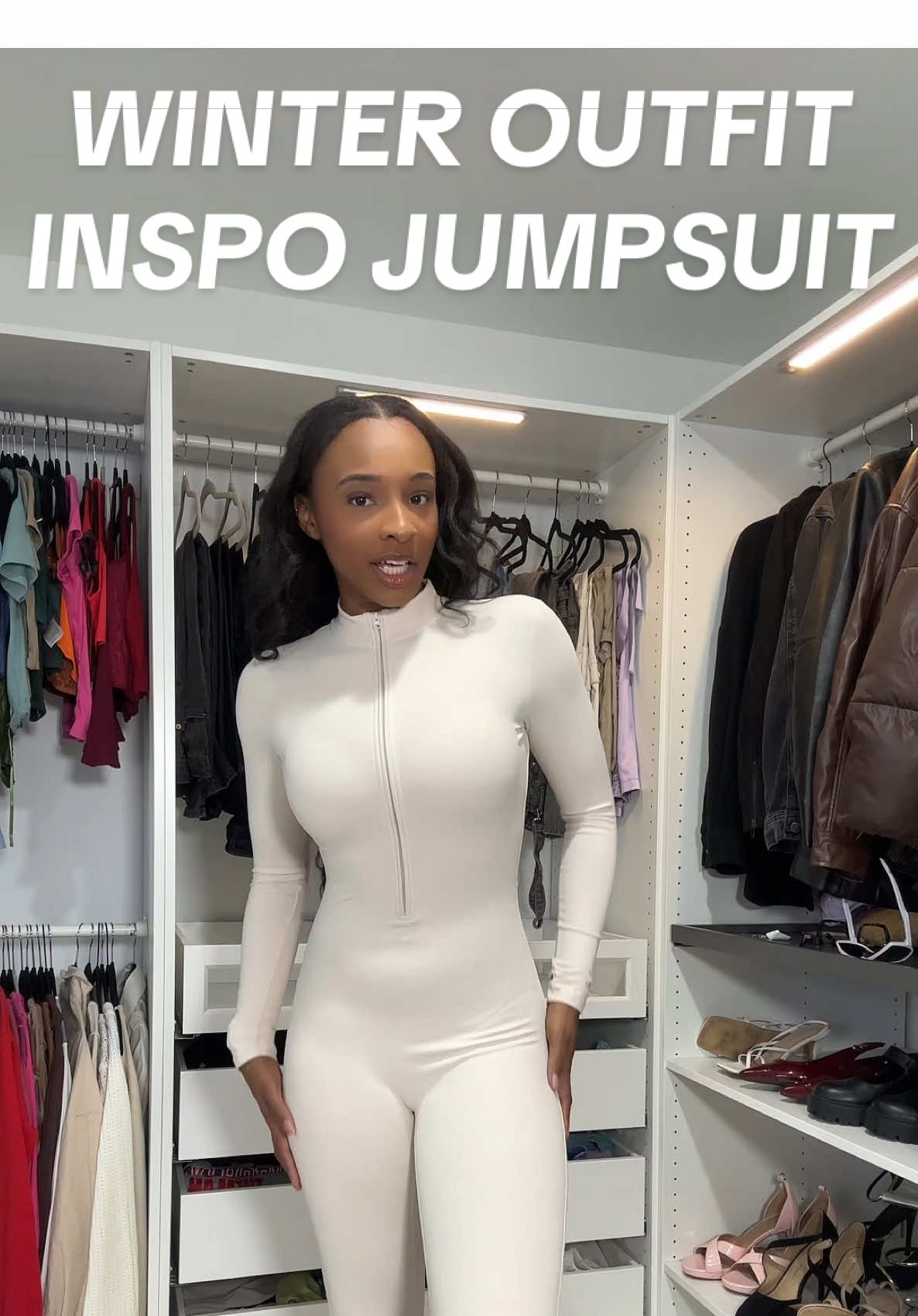 this long sleeve jumpsuit is going to EAT with my winter outfits ⛷️ #winteroutfit #winterfashion #ootdinspo #TikTokShop #jumpsuit #shoppingvlog #fypシ 