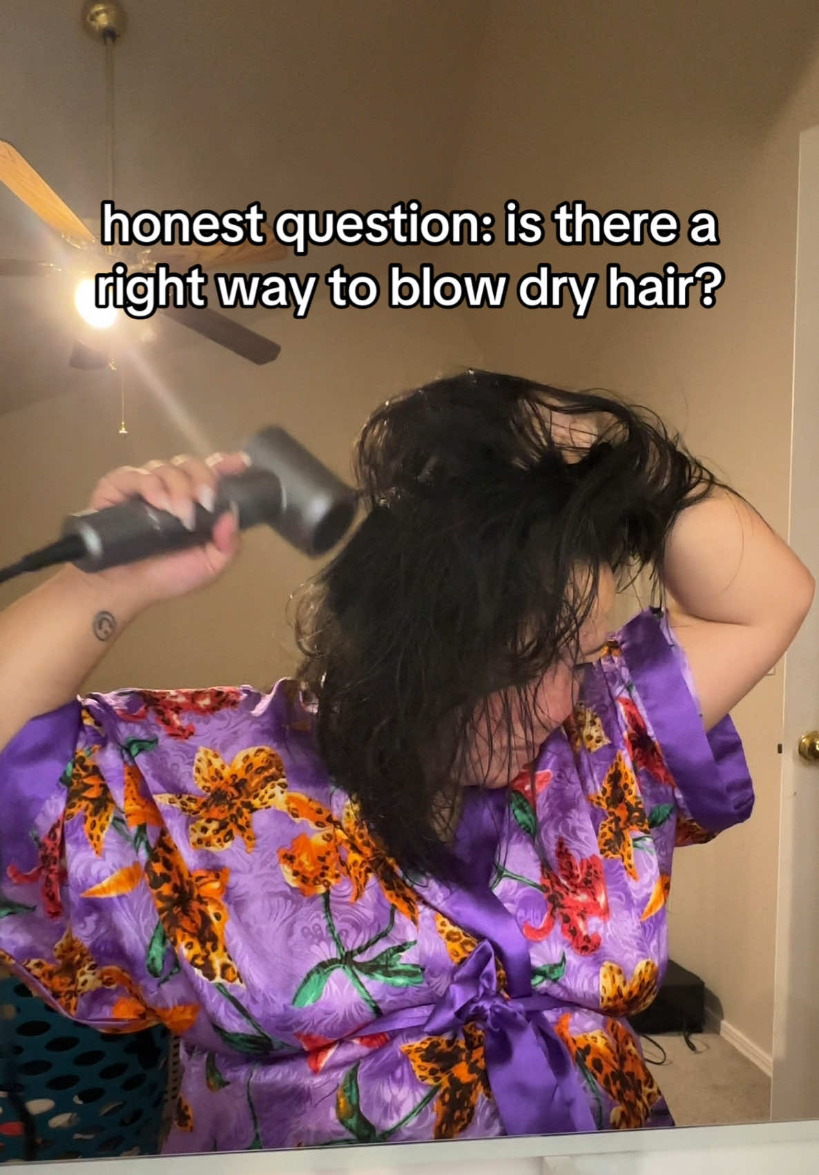 I got a blow dryer for Christmas and have no idea really if there’s a right way to dry your hair. Water goes everywhere and I literally just flop my head back and forth 😭🤣 #hairdryer #hairblower #hair #advice #hairtok #tiktokpartner #fyp #foryou #fyppppppppppppppppppppppp 