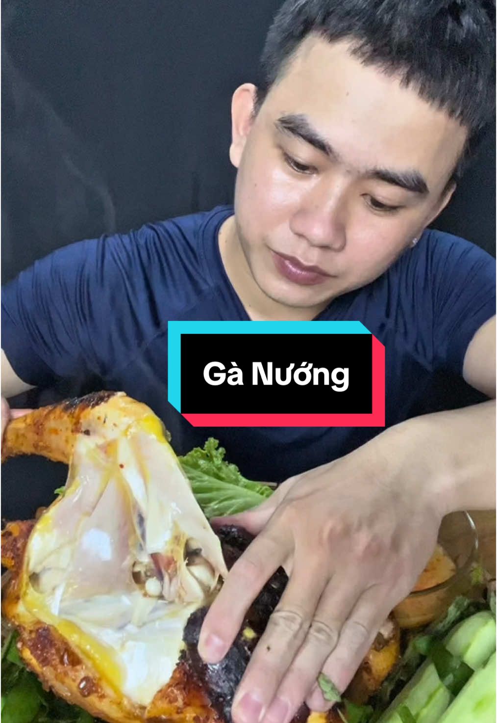 Lần đầu nướng gà nguyên con 🤪 #ga #asmr #mukbang #ancungtiktok #monngonmoingay #longervideos #bunmukbang95 