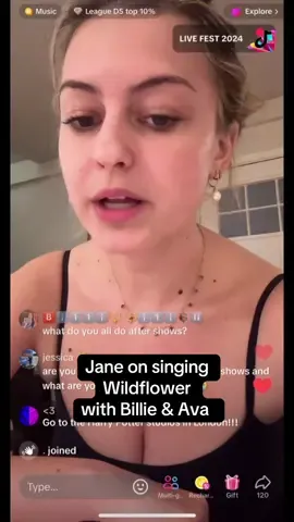 I didn’t realize they sang at different times during #wildflower! Jane, I loved the live and you are such a vibe! She has excellent music and tv/movie taste! #hitmehardandsofttour #billieeilish #billieeilishedits #janedillonhorner #hmhastour #hmhas #hitmehardandsoft @JANE @BILLIE EILISH 