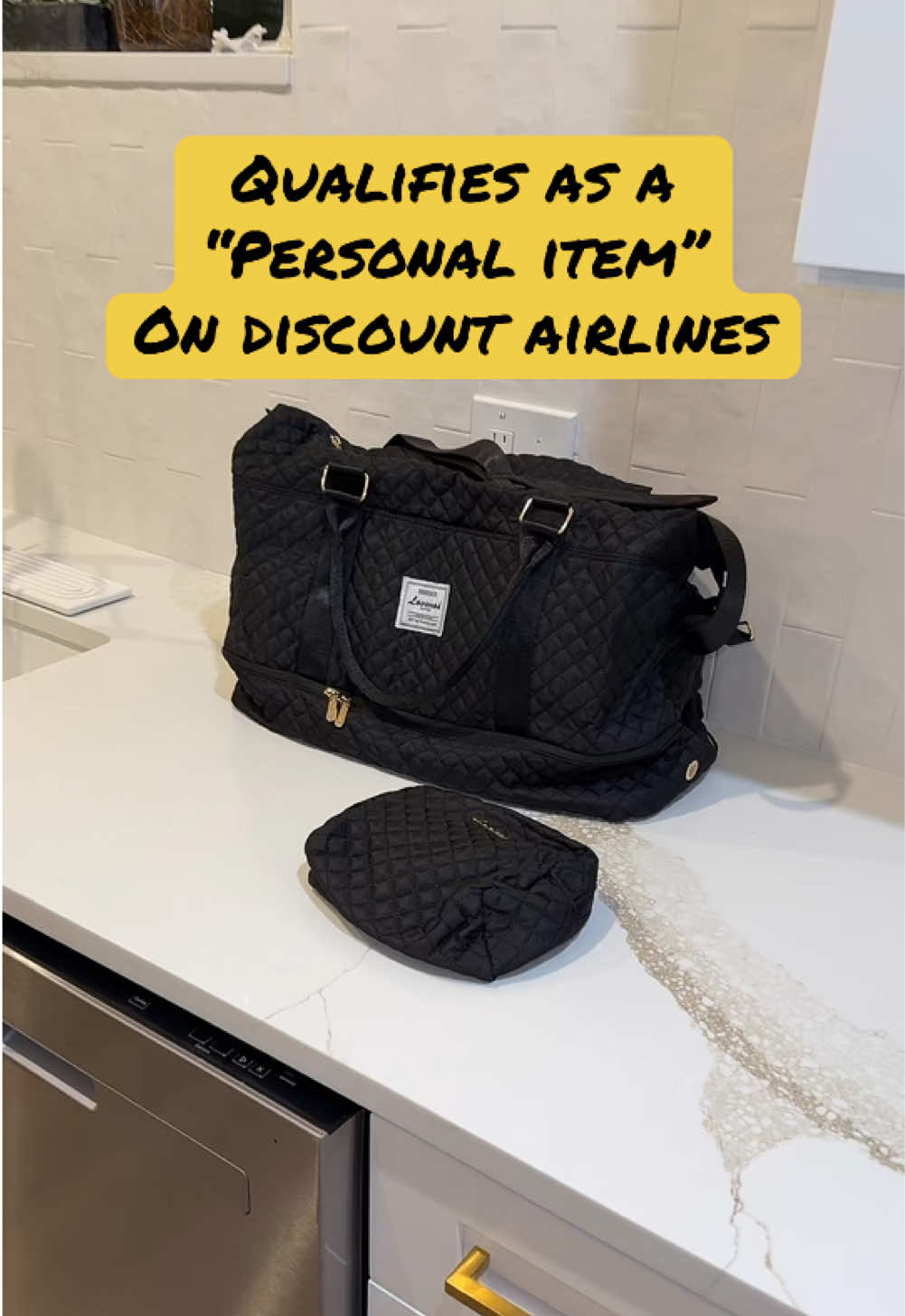 Dont pay for the carry on! #travelhacks #travelbag #personalitem 