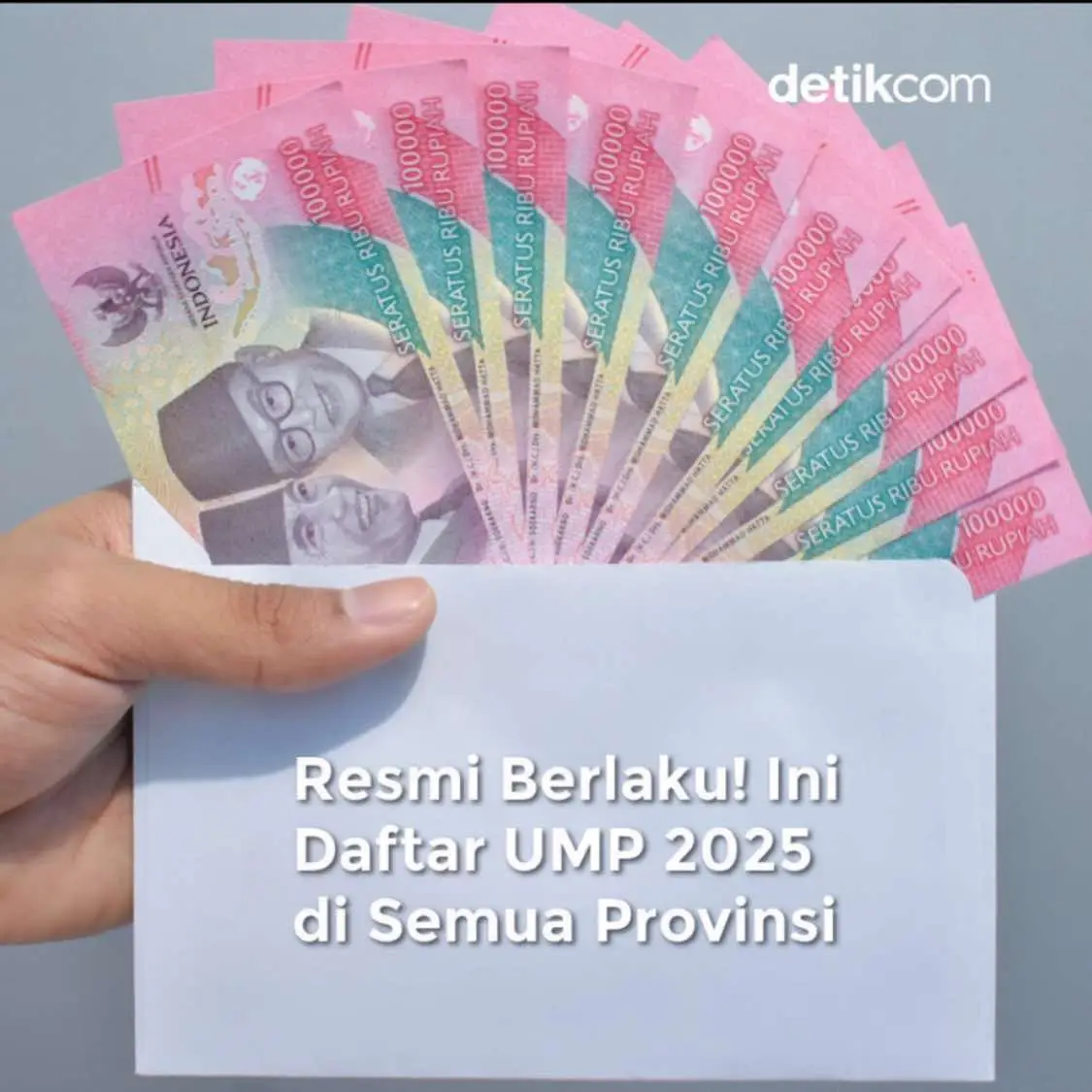 Kabar baik awal tahun, UMP 2025 resmi naik! 💰 Mulai 1 Januari 2025, Upah Minimum Provinsi (UMP) di seluruh Indonesia naik sebesar 6,5%. Kenaikan ini sesuai dengan Permenaker Nomor 16 Tahun 2024 tentang Upah Minimum, yang menjamin peningkatan kesejahteraan pekerja di tahun baru ini. Mau tahu UMP terbaru di daerahmu? Yuk, cek daftar lengkap UMP terbaru 2025 di tiap provinsi di Indonesia pada visual berikut ini! #detikcom #UMP2025 #Upah #UpahMinimum #UpahMinimumProvinsi #InfoGaji