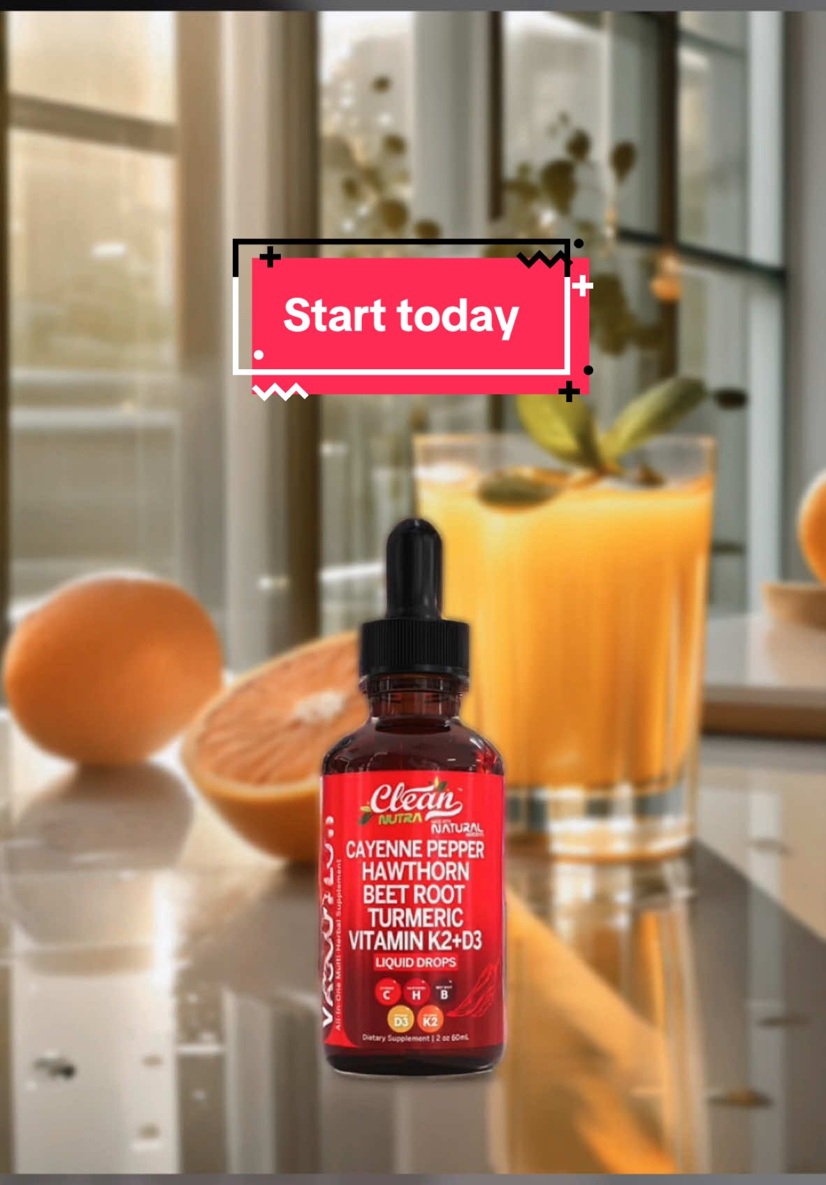 Cayenne Pepper Supplement Liquid Drops with Hawthorn Berry, Vitamin D3 + K2, Beet Root Powder, Ceylon Cinnamon, Turmeric Curcumin, Organic Panax Ginseng and Berberine Extract. #cayennepepper #cayennepepperbenefits #cayennepeppercleanse 