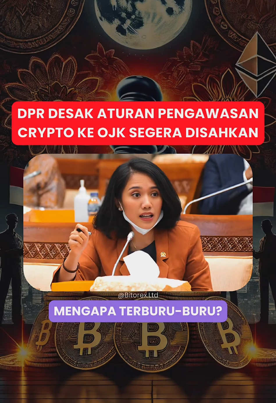 Salah satu Anggota Komisi XI DPR RI, Puteri Anetta Komarudin, mendesak pemerintah segera menerbitkan Peraturan Pemerintah (PP) untuk mengalihkan pengawasan crypto dari Bappebti ke OJK, sesuai amanat UU Nomor 4 Tahun 2023. Dengan tenggat waktu sebelum 12 Januari 2025, finalisasi PP menjadi prioritas agar transisi berjalan lancar. ✅  OJK dan Bappebti telah membentuk tim transisi untuk mengelola administrasi, termasuk nota kesepahaman dan serah terima, serta mempersiapkan infrastruktur pengawasan yang terintegrasi. Hal ini dilakukan mengingat adanya 21 juta investor crypto di Indonesia dengan transaksi senilai Rp475 triliun pada 2024, sehingga DPR menekankan perlindungan konsumen dan edukasi publik perlu segera dilakukan sebagai langkah utama menjaga keamanan investasi.🛡 #bitcoin #btc #indonesia #dpr #politik #prabowo #crypto #cryptocurrency #cryptotrading #forex #forextrader #forextrading #fyp #fypシ #fypage #Bitorex  #Bitorex_Ltd