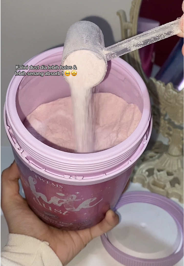 Dh masuk botol ke 2 memang best . Skin makin lembut 💗🥺 #whitedust #whitedustskinsupplementglutathion #whitedusttwemsbeauty 