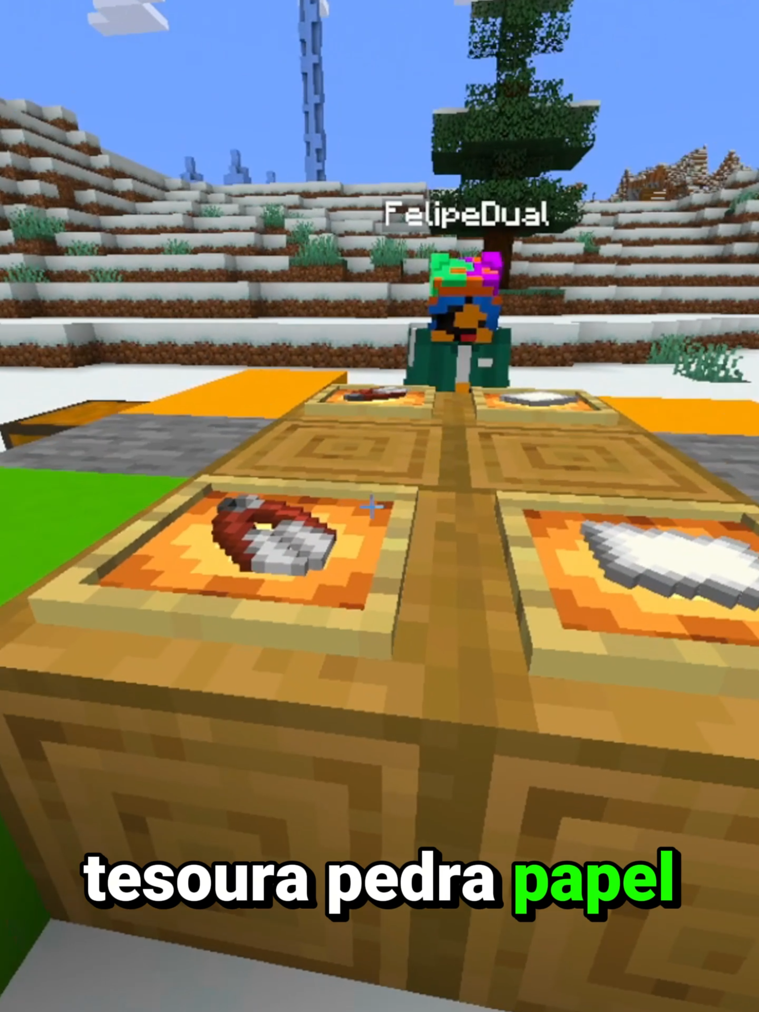 Tesoura Pedra Papel no minecraft 02 - Jokenpo do Round 6 #Minecraft  #shorts  #round6 @felipedual