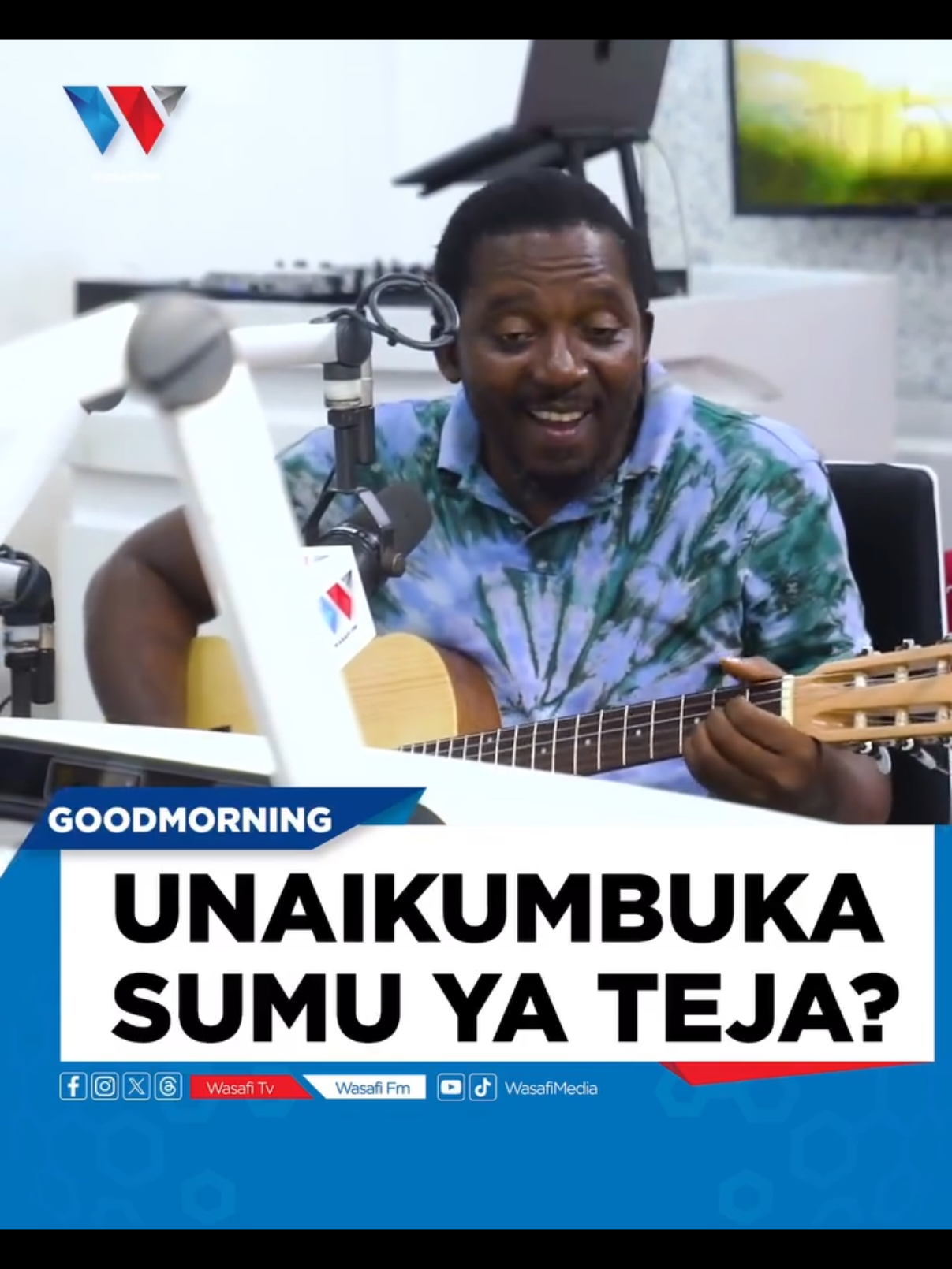 @vitalimaembe akizichezea nyuzi za gitaa na burudani murua ya #SumuyaTeja ndani ya GoodMorning ya @wasafifm , Unakumbuka wapi ukiisikia Sumu ya teja⁉️ Cc. @salmadacotha @geraldhando @maulidkitenge @zembwela @musakipanya #GoodMorning #wasafimedia 