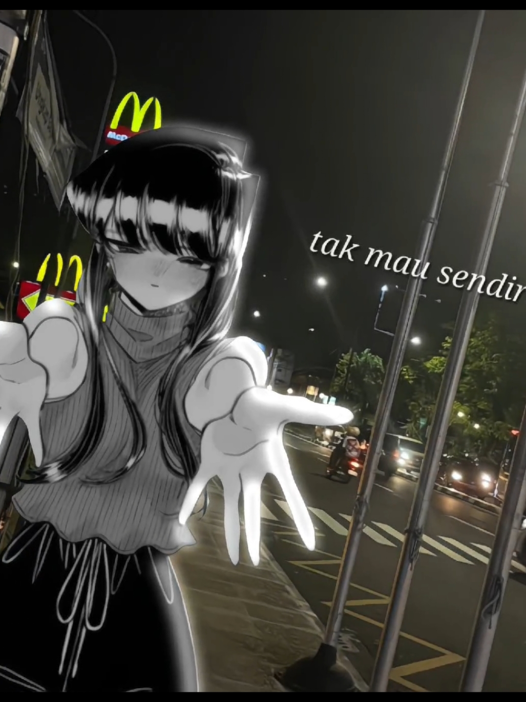 tak mau sendiri #anime #lyrics_songs #gfx 