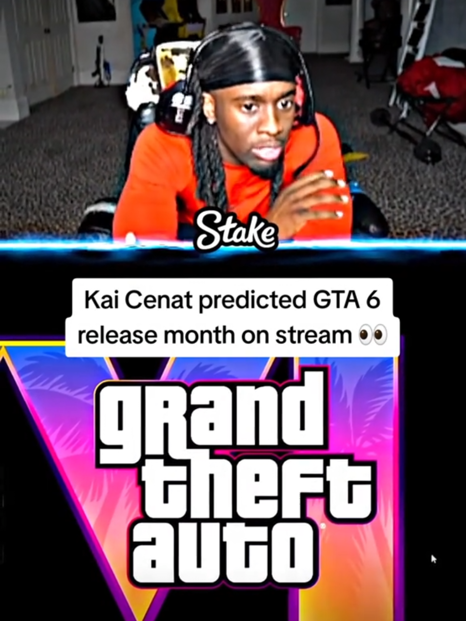 Kai Cenat predicted GTA 6 release month on stream 👀 #kaicenat #fyp 