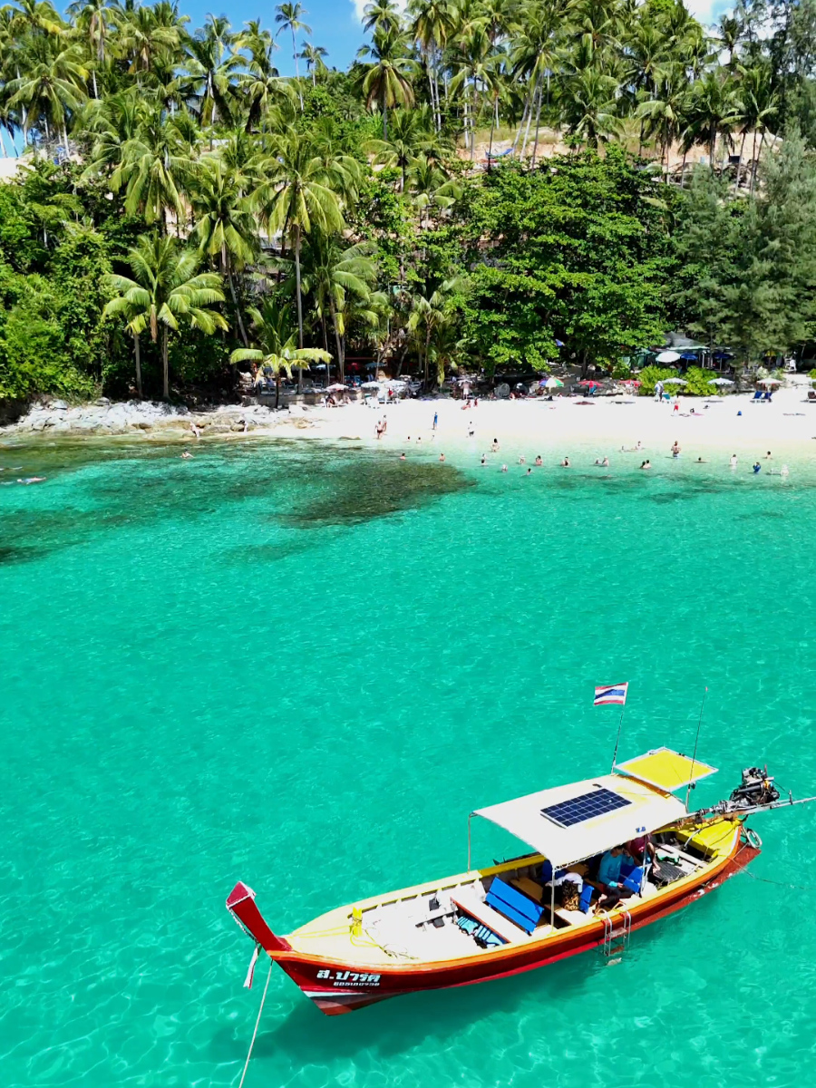 Day trip by long tail boat on Surin Beach, Phuket 🇹🇭 . . . . . . #thailand #phuket #beach #heaven #djimini4pro #sea #surinbeach#l #trip #holiday 