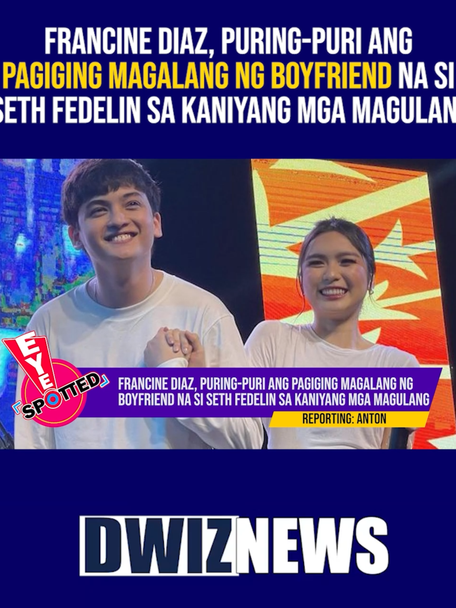 Francine Diaz, puring-puri ang pagiging magalang ng boyfriend na si Seth Fedelin sa kaniyang mga magulang | #EYESPOTTED  YouTube: www.youtube.com/@DWIZ882Live #dwiz #dwiznews #aliw23 #showbiz