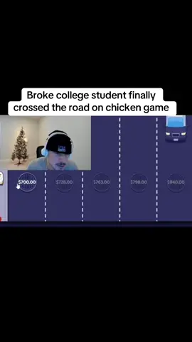 College student finally crossed the road on chicken game #kickstreaming #crossyroad