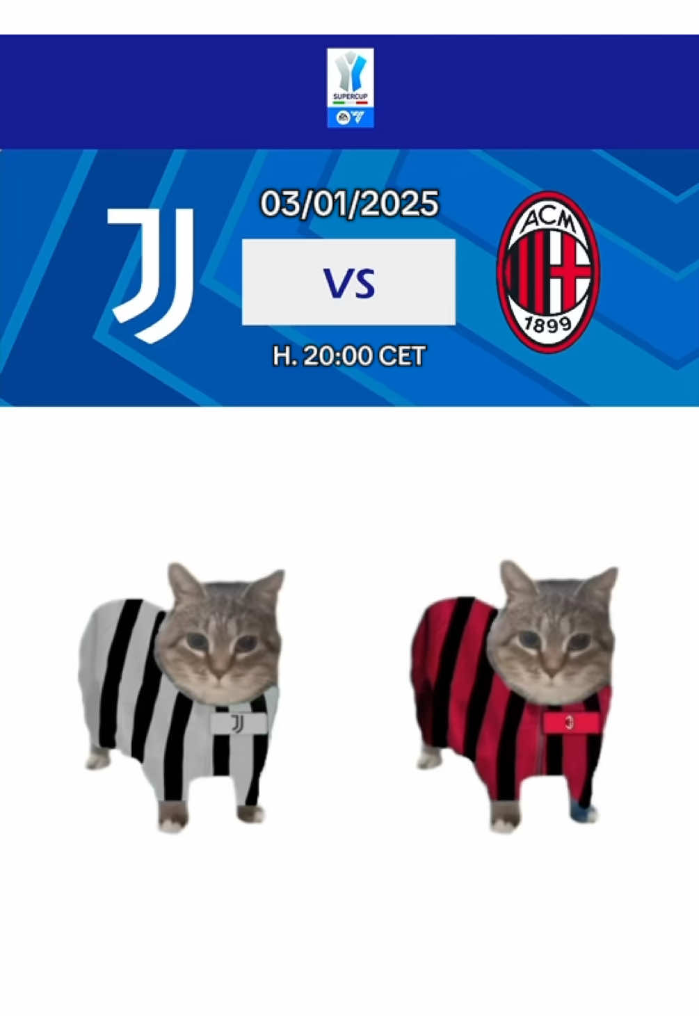 u i i a u i it’s matchday here 🗣️ #meme #matchday #squidgame #catsoftiktok #easportsfcsupercup #seriea #juventus #milan (via:  @doombreaker ) 