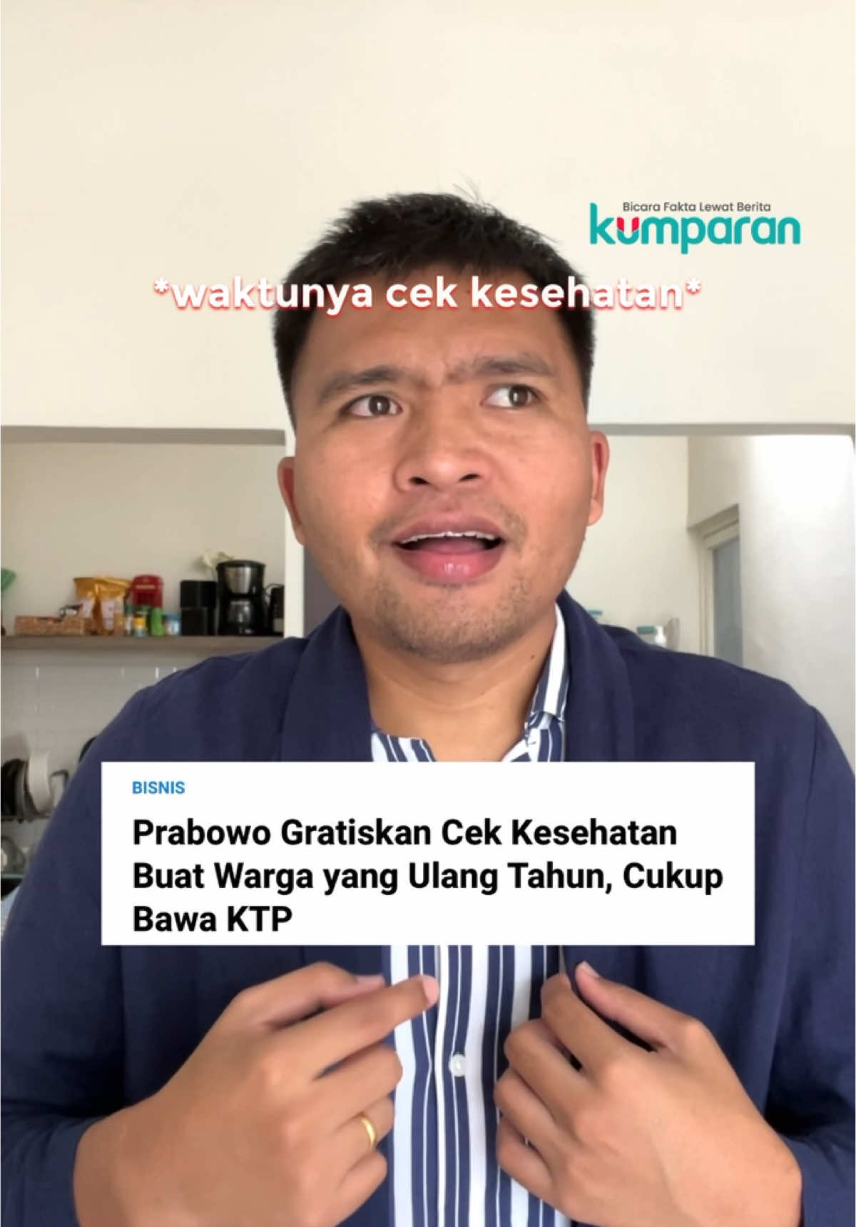 Total dana yang dianggarkan pemerintahan Presiden Prabowo untuk program cek kesehatan gratis ini sebesar Rp 3,2 triliun, dana tersebut berasal dari APBN 2025. Jadi kalau nanti udah mulai direalisasikan, jangan disia-siain ya, Gaes😅 #engagement #intcom #am #svc #kesehatan #cekkesehatan #gratis #prabowo #sehat #ulangtahun #fyp #bicarafaktalewatberita #kumparan 