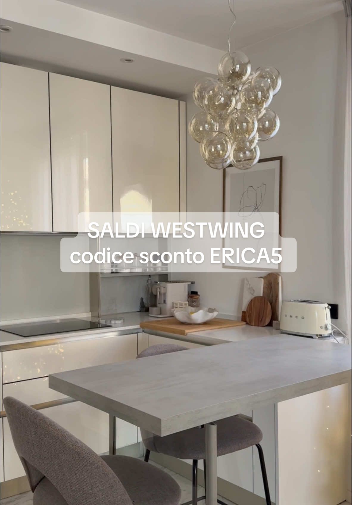 SALDI WESTWING 🛒 Su @Westwing l Interior sono iniziati i SALDI, con ERICA5 potete avere un 5% di sconto valido su tutta la westwing collection e altri brand in sconto !!!  Lampadario bubbles ✨ #westwingcollection #westwing #arredocasa #arredamento #casa #inspodeco #casanuova 