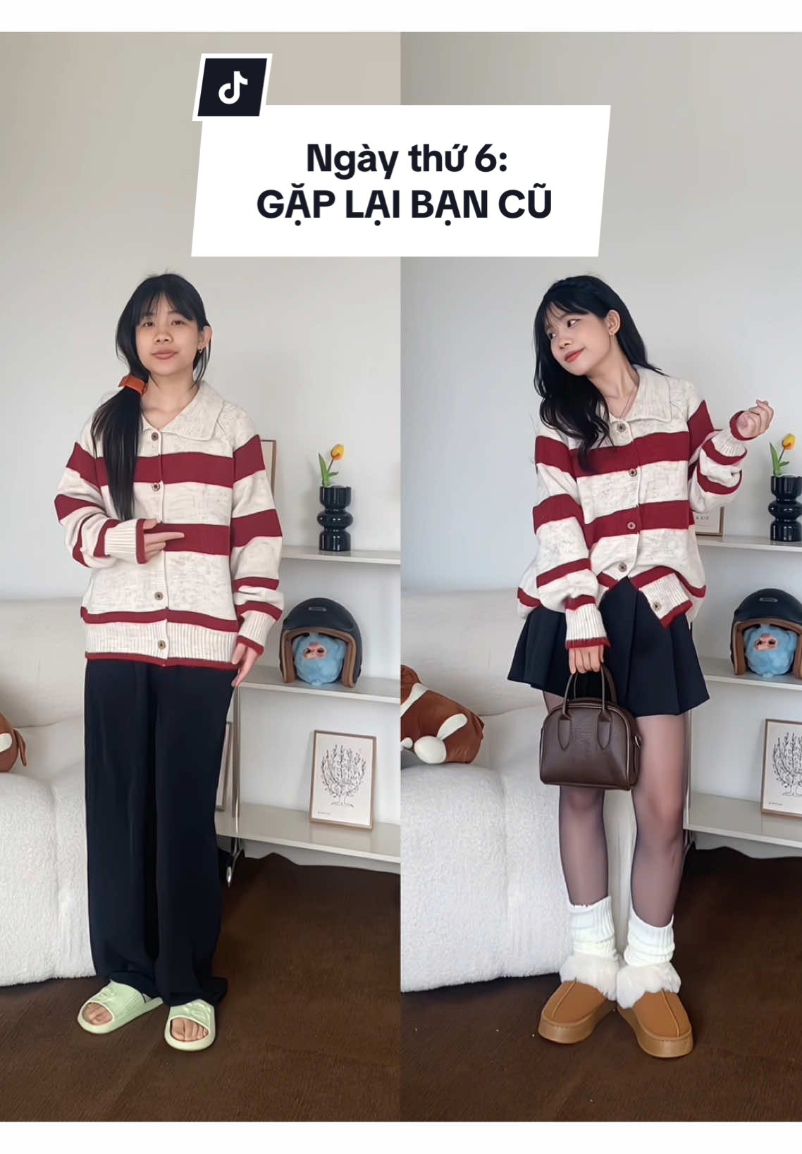 Ngày thứ 6, tui đã gặp lại bạn cũ với phong cách mới 🧸🤎 #thoitrang #fashion #outfit #fyb #mỗingàymộtoutfit 