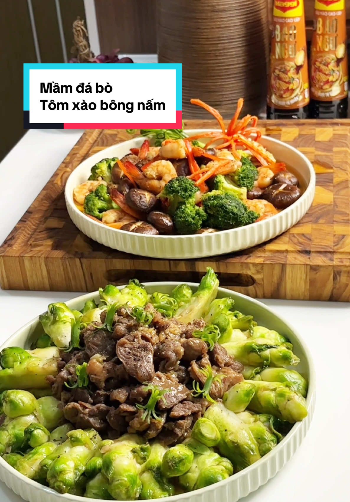 Mầm đá bò, tôm xào bông nấm #boxstudio #ancungtiktok #LearnOnTikTok  #Maggi #DầuHào #DầuHàoBàoNgưMaggi #DậyVịNgọtTựNhiên #MónNhàLàmNgonNhưNhàHàng 