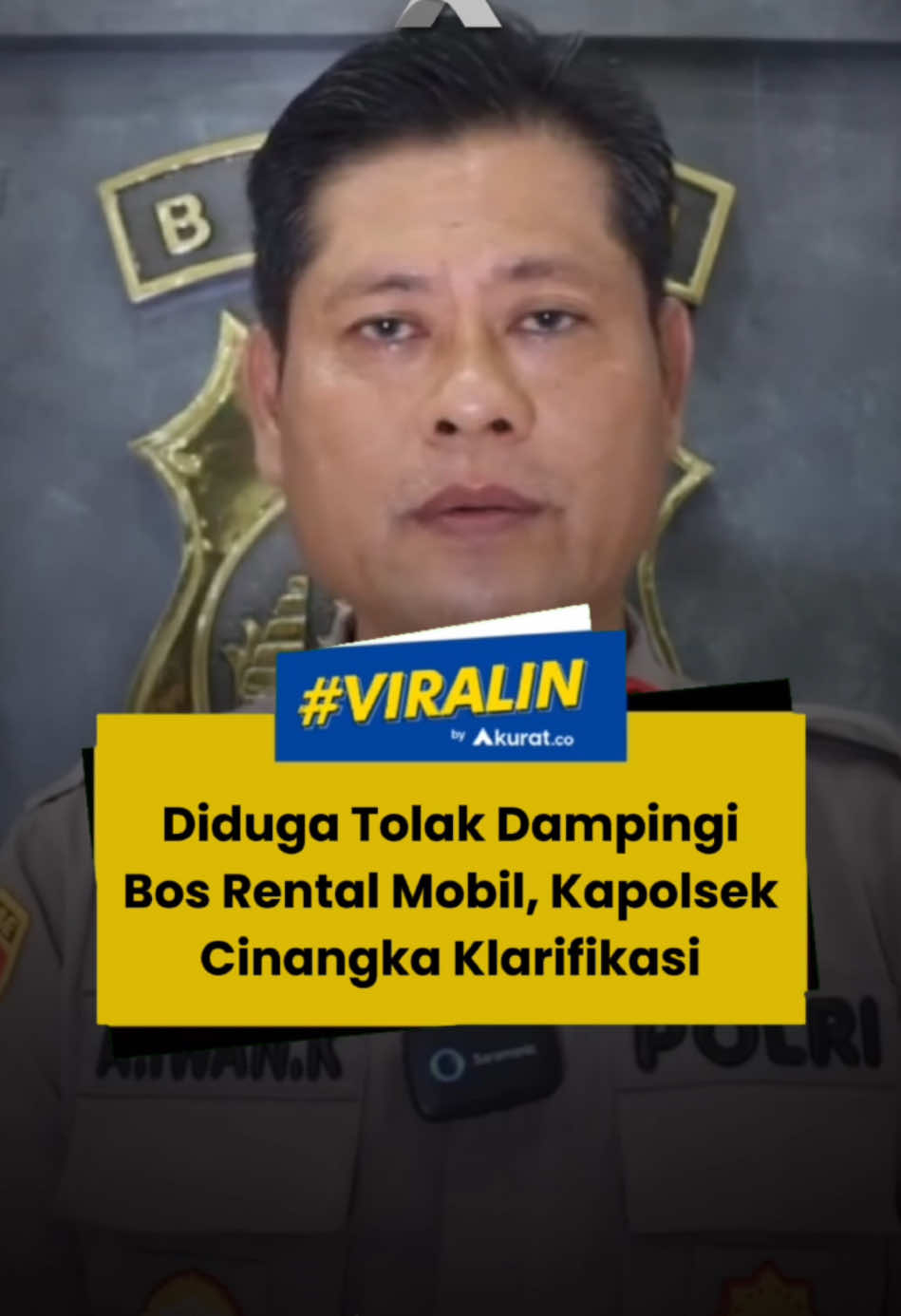 Kapolsek Cinangka, AKP Asep Iwan Kurniawan, akhirnya angkat bicara terkait tuduhan bahwa pihaknya menolak membantu korban penembakan di rest area KM45 Tol Tangerang-Merak.  Ia menegaskan, bahwa tidak pernah ada penolakan dari pihak kepolisian. Asep juga menyayangkan adanya kesalahpahaman yang berkembang di masyarakat. 🎥: Instagram/@polsek_cinangka_polres_cilegon. #viral #klarifikasi #kapolsekcinangka #bosrental #rentalmobil #akuratco 