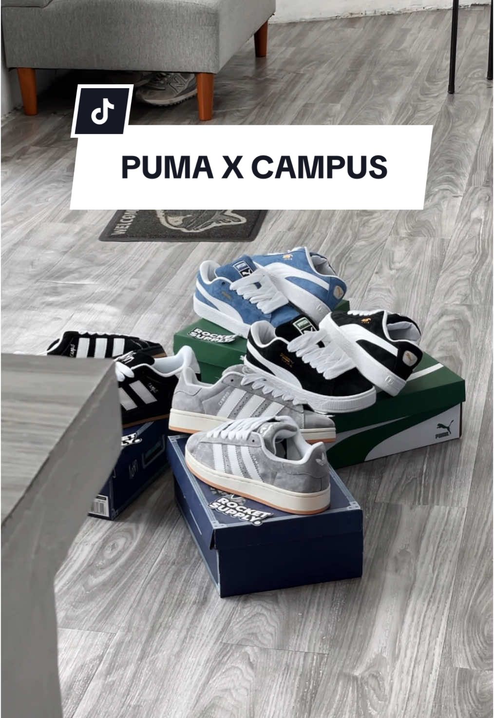 PUMA X CAMPUS GEMOY 🤩 READY SIZE 40-44 // NEW STUFF !! // ORDER LINK DI BIO ! #fyp #pumasuedexl #adidascampus #casualoutfit #rocketsupplys 