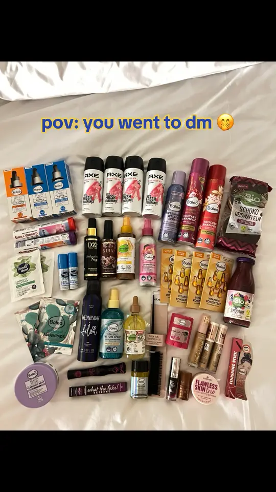 haven’t been to the dm in a hot minute so it’s safe to say some damage was done 🤪 #dm #dmgermany #dmhaul #balea #axeforher #axeanarchy #catricecosmetics #essencecosmetics #flightattendantlife #shoppinghaul #creatorsearchinsights 