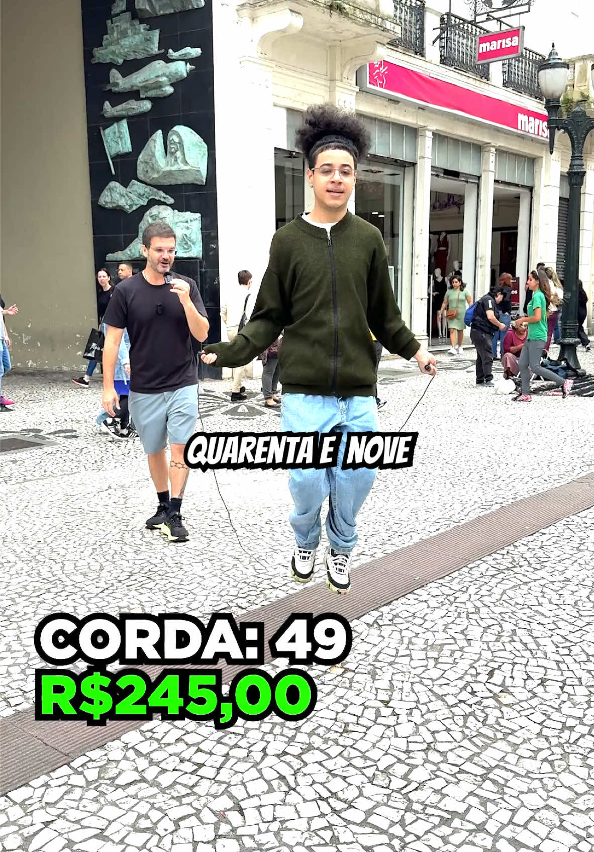 R$5,00 para cada vez que você pular corda