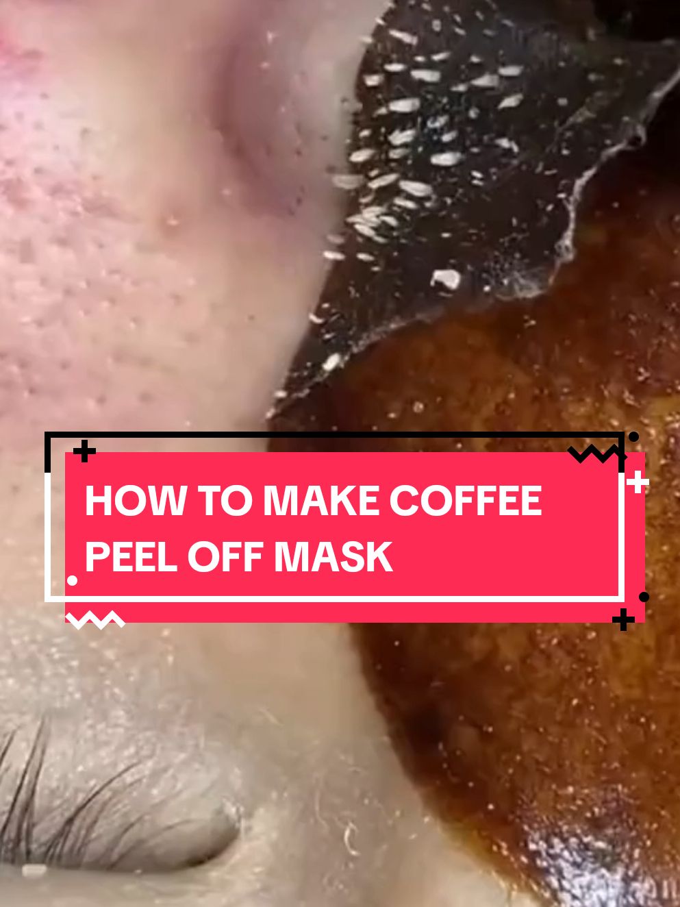 How to make coffee peel off mask with coffee and gelatin to remove black heads and white head, This mask also Deeply cleanses pores, removes dirt, oil, and impurities, helps to control acne, Evens out skin tone, Tightens and firms the skin, Reduces the appearance of fine lines and wrinkles, giving you a glowing youthful look. #skin #skincare #coffeepeeloffmask #blackheads #whiteheads  #naturalRemedies #naturalrecipes 