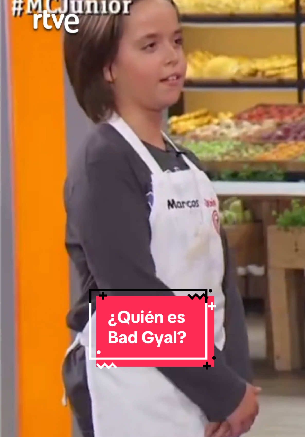 ¿Quién es @Bad Gyal ? Momentazo ‘blin blin’ con Marcos en las cocinas de #MasterChef 😎 #BadGyal #masterchefjunior #MCjunior