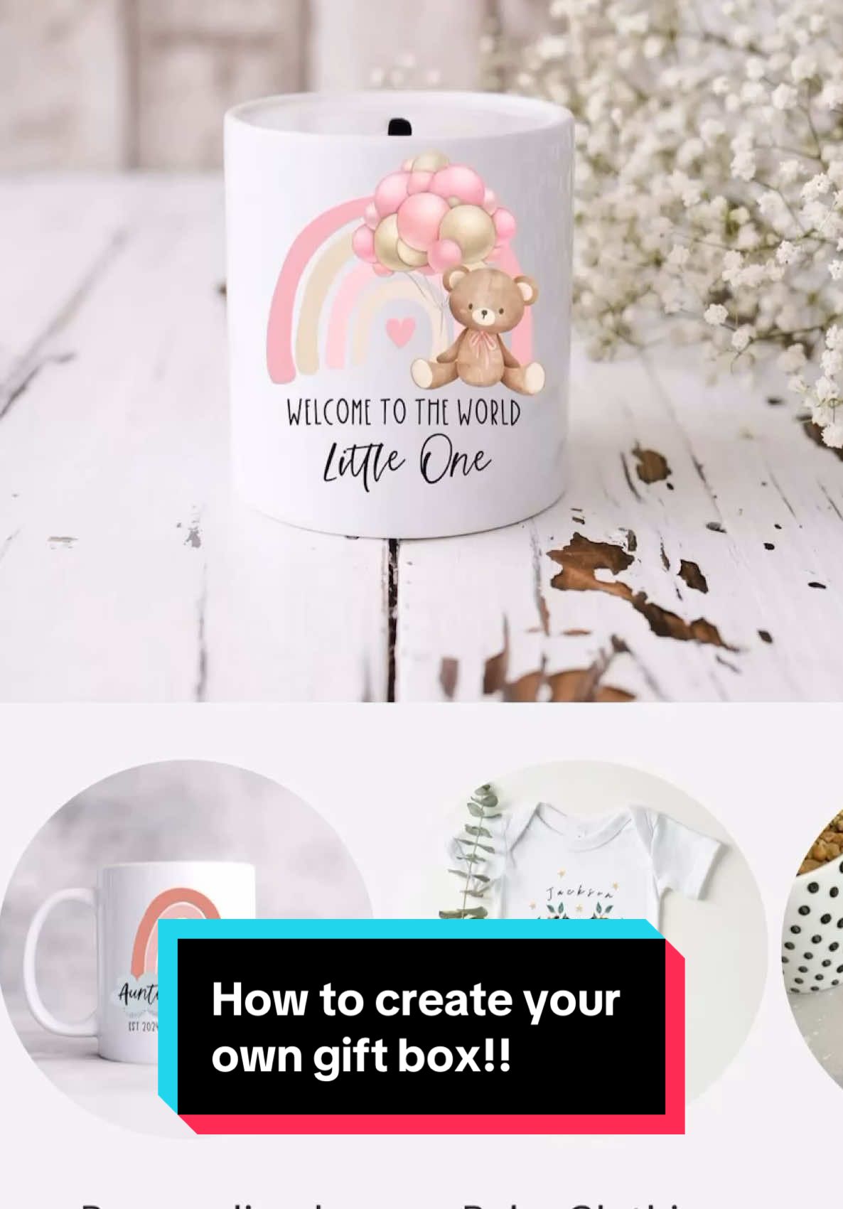 Want to choose which items go in your gift box?? You can now create your own gift box 🥰 here is how you do it. Link in our bio to order #fyp #viraltiktokvideo #beseen #createyourowngiftbox #personalisedgifts #giftideas #mysterybox 