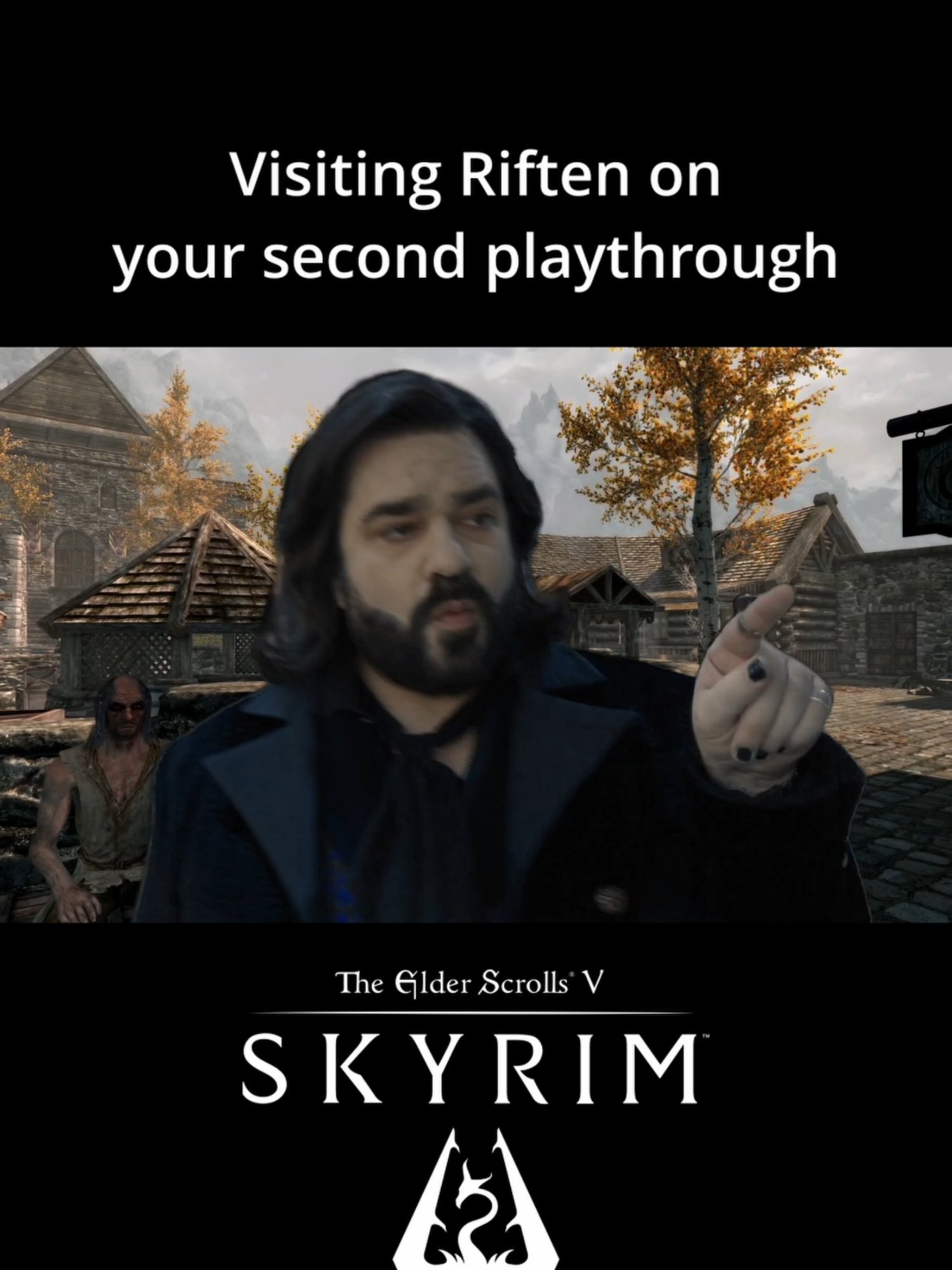 Despite Riften being a crime ridden awful place to live... I quite like it in Skyrim! #gaming #skyrim #gamingmemes #skyrimmemes