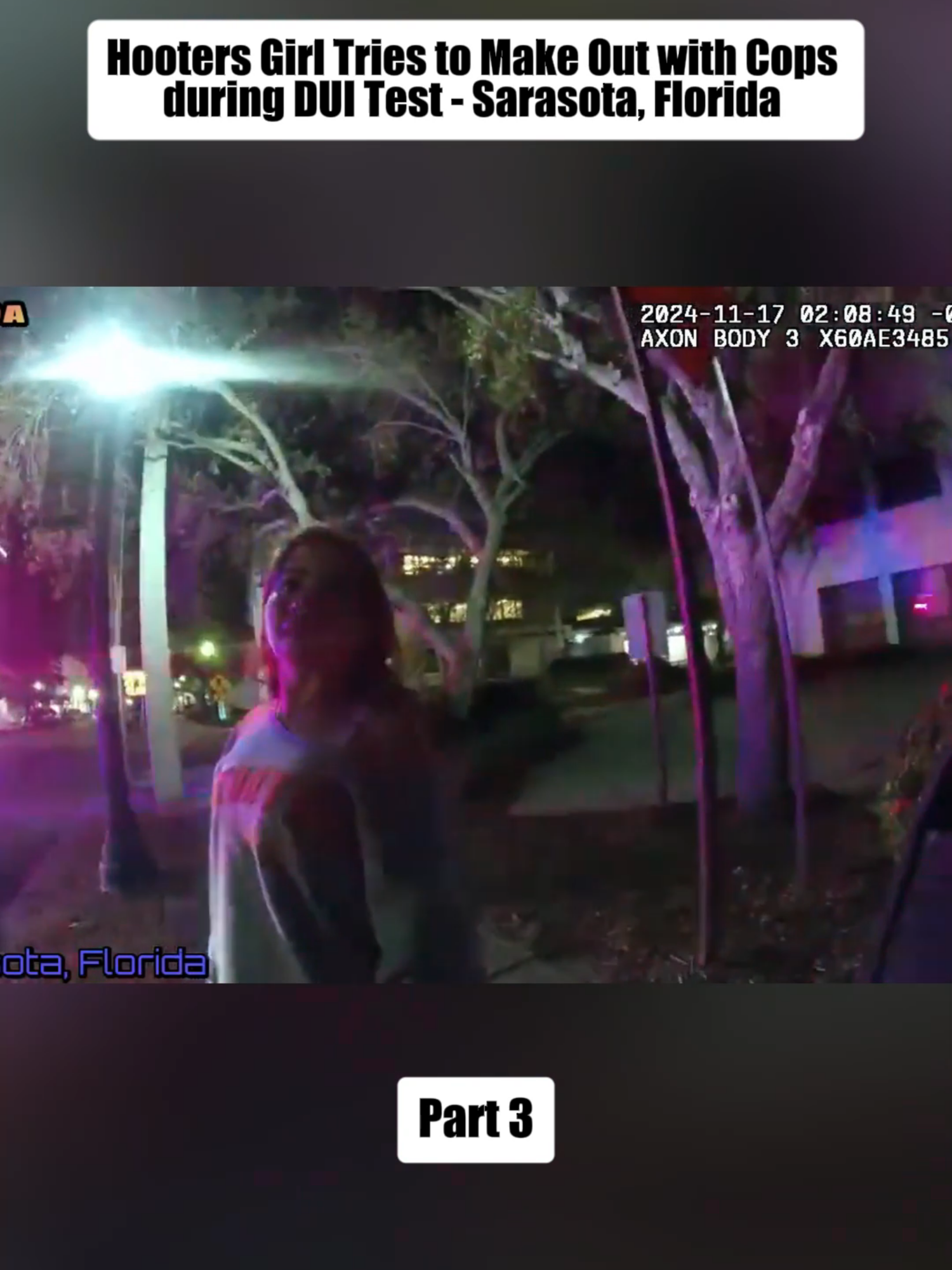 Hooters Girl Tries to Make Out with Cops during DUI Test - Sarasota, Florida - November 17, 2024 Part 3 #cops #copsoftiktok #copsontiktok #bodycam #police #policeofficer #policeoftiktok #fyp