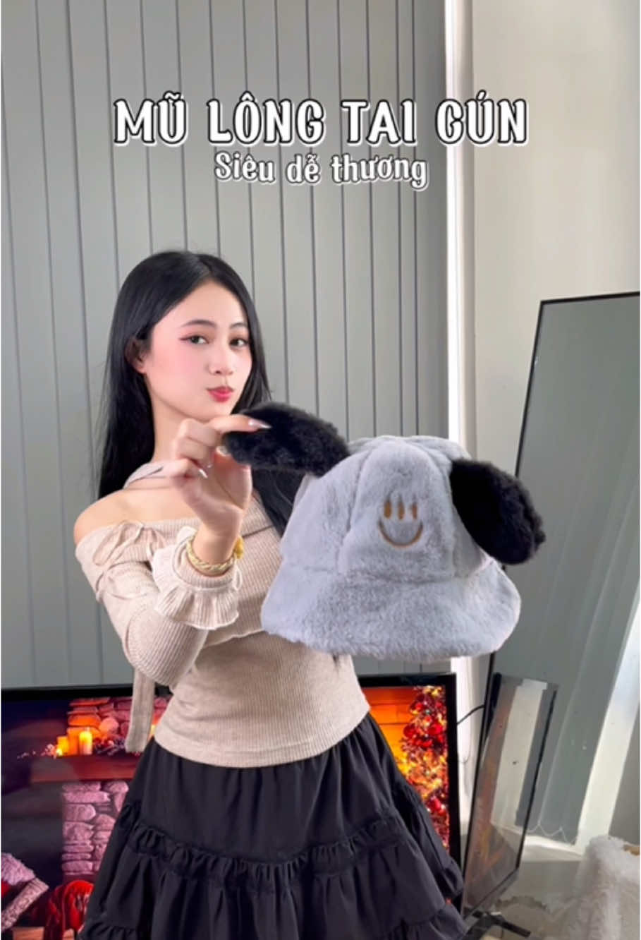 Mũ lông tai cún siêuuuu dễ thương  #bucket #sanhfashion #sanhfashion1 #sanhfashion3 #sanhfashion2 #nón #mũ #muchongnang #xuhuongtiktok #beret #munoi #viraltiktok 