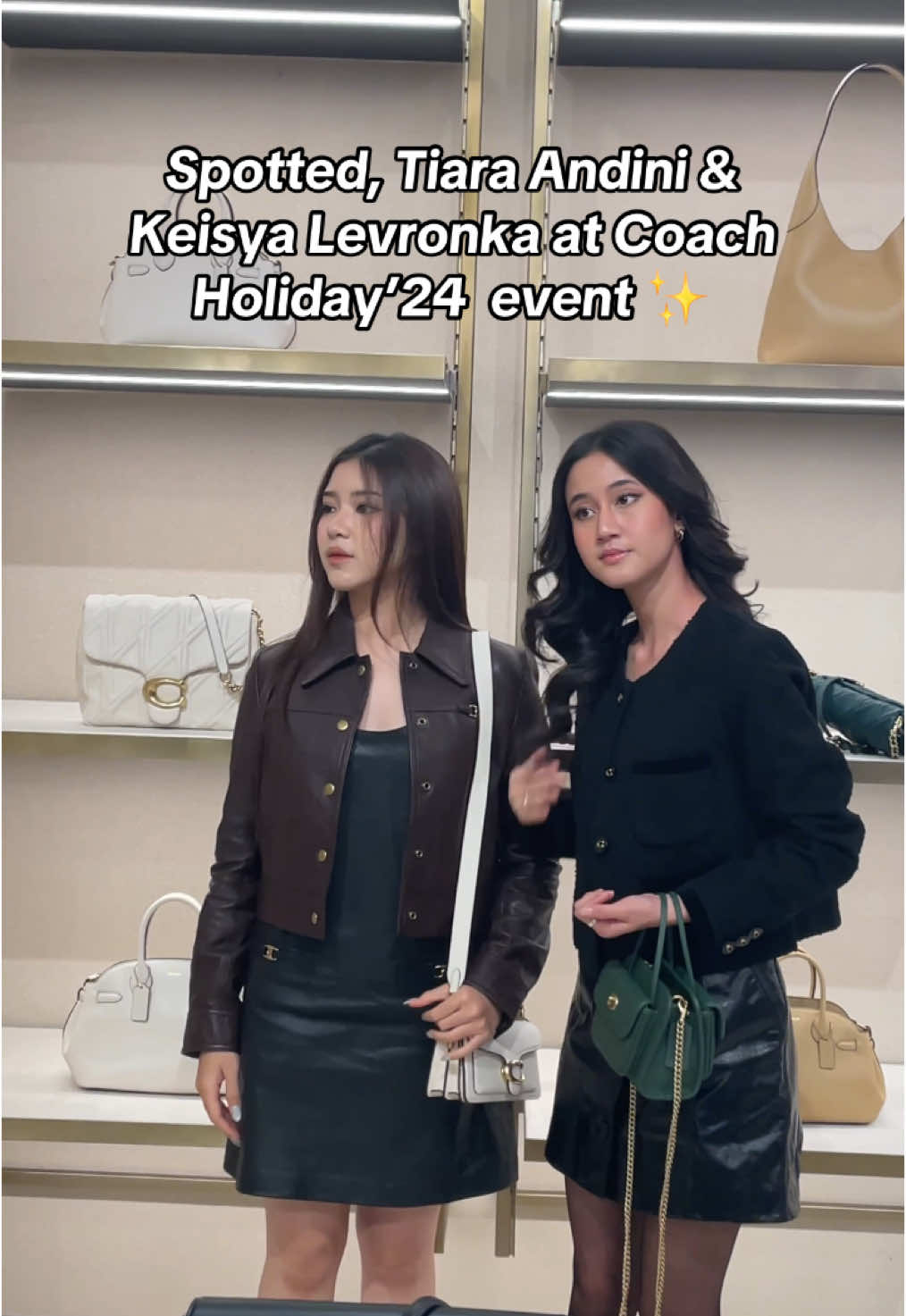 Spotted, #TiaraAndini and #KeisyaLevronka at Coach Holiday’24 Event ✨Who also adores their friendship? 👀 #KanmoGroupFashion #CoachNY #CoachIndonesia