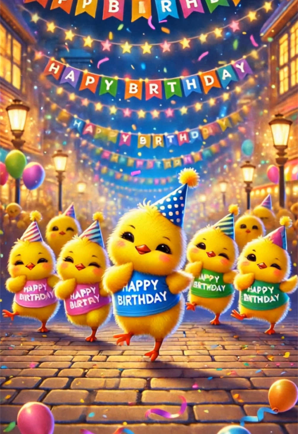 Happy Birthday to you 🎉🐥 #happybirthday #cute #animal #ai #aiart #midjourney #viral_video #cuteanimals #fup #fypdong 