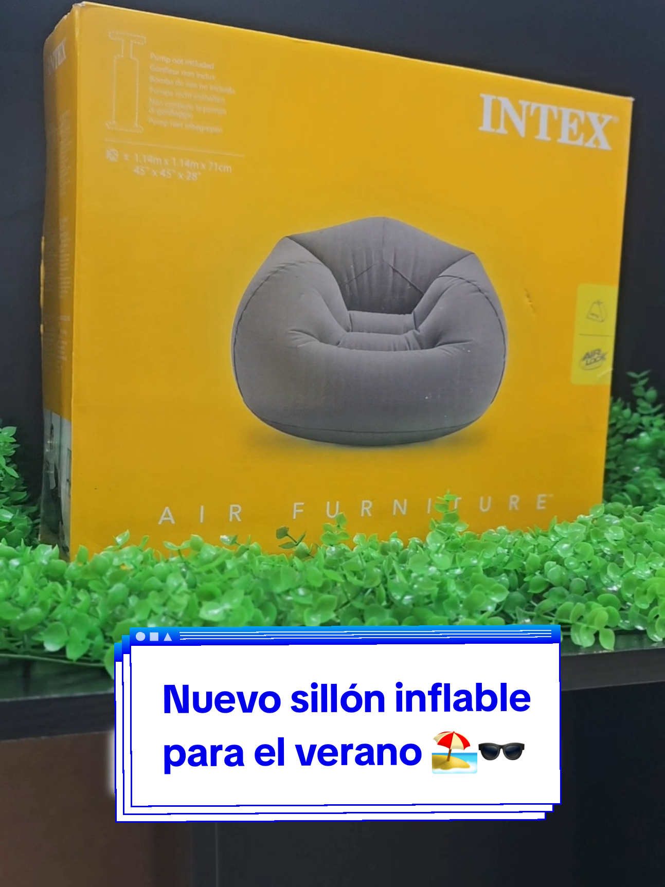 Sillón Puff inflable Intex 29.99$ + 7% 😍 perfecto para pasarla relax en el verano 🕶 #panamatiktok #fyp #viral #panama #pty #507 #507pty #tiktokpanama #puff 